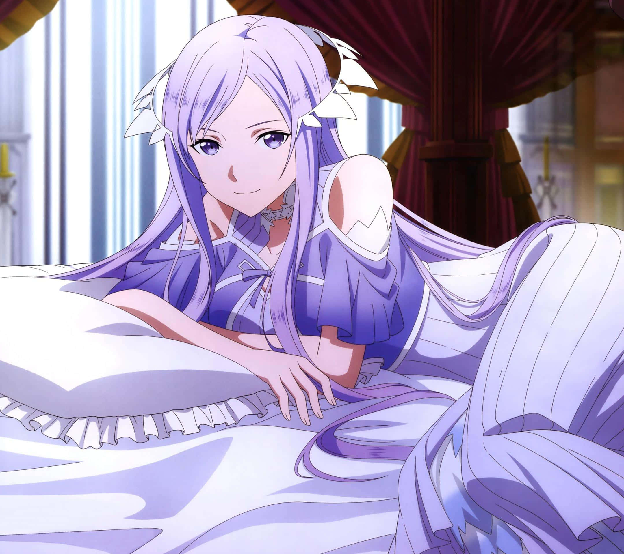 Sword Art Online Quinella, Quinella, purple-haired anime girl, Full HD Desktop Wallpaper
