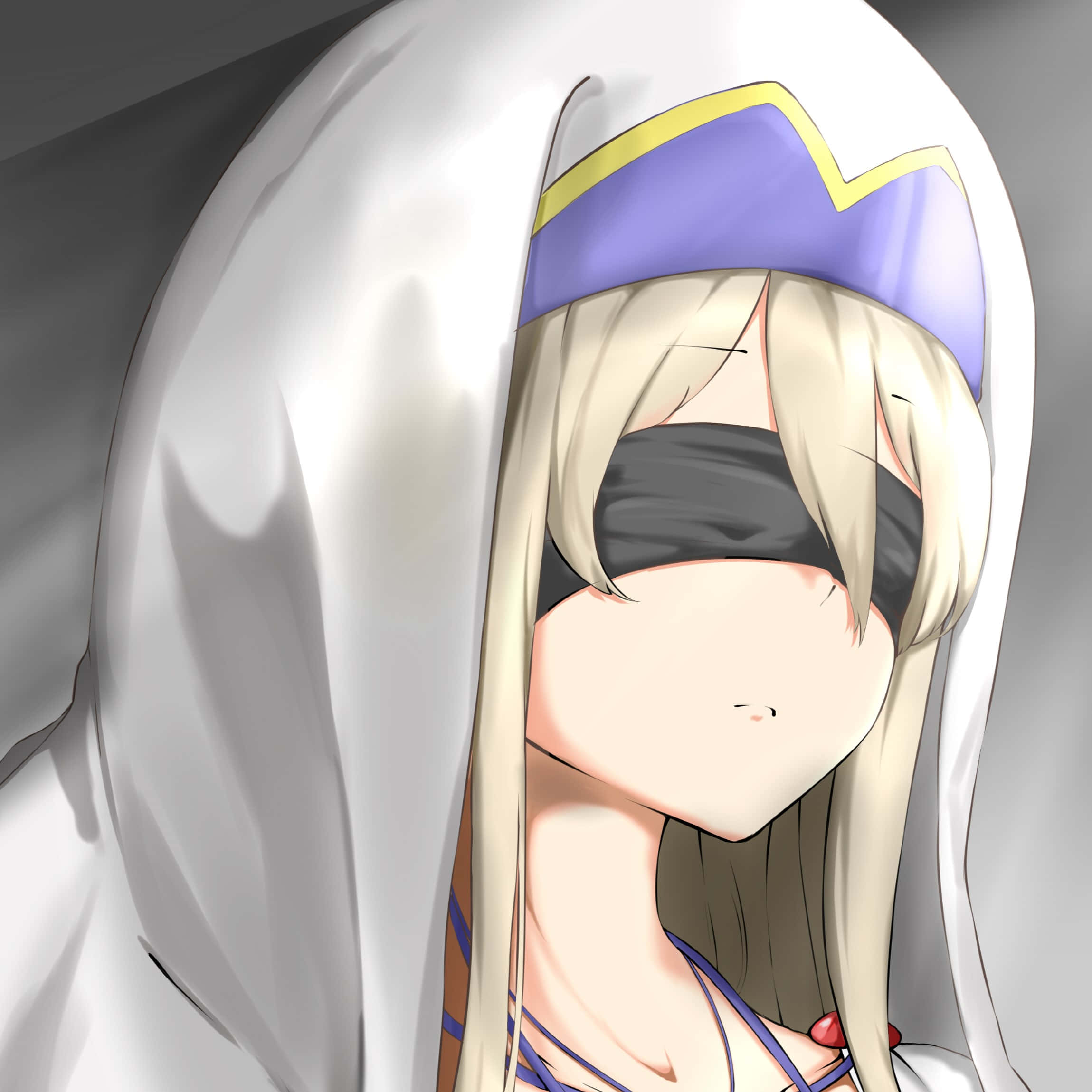 Sword Maiden, blindfolded, blonde hair, Full HD Desktop Wallpaper