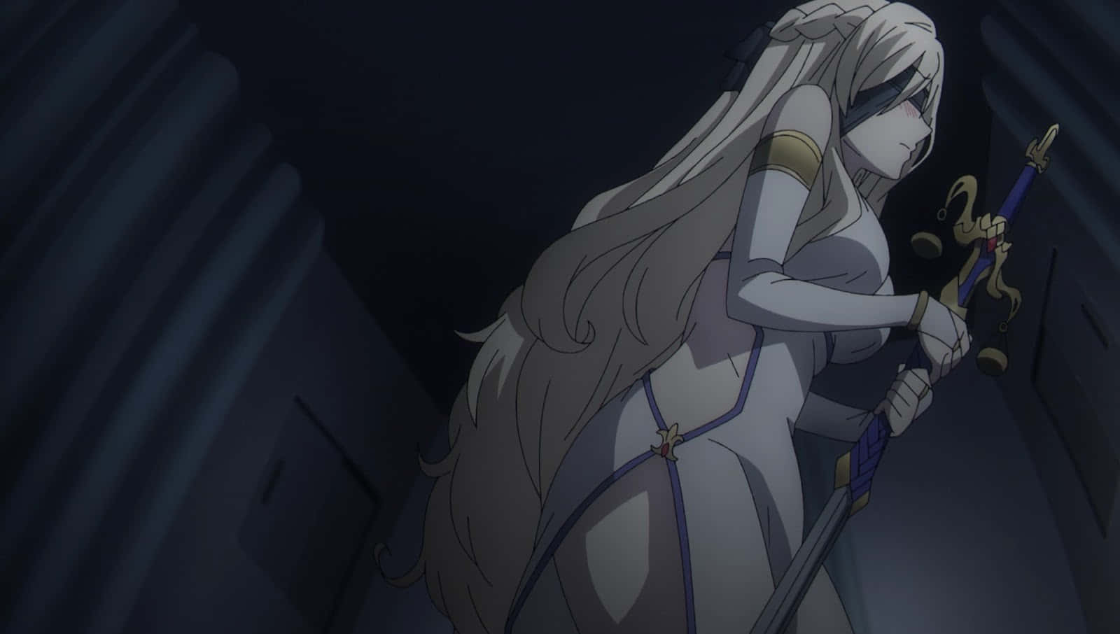 Sword Maiden, silver hair, sword, HD Desktop Wallpaper