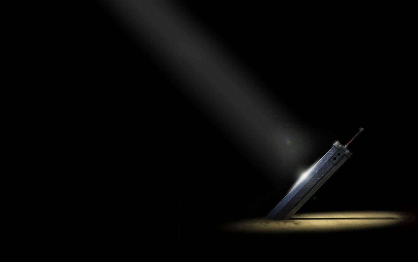 sword, spotlight, pitch black background, HD Desktop Wallpaper