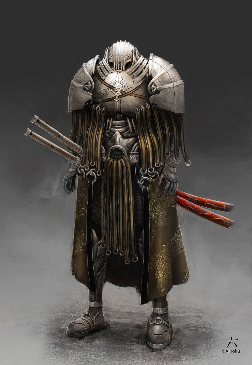 samurai art, twin swords, red hilts, HD Phone Wallpaper
