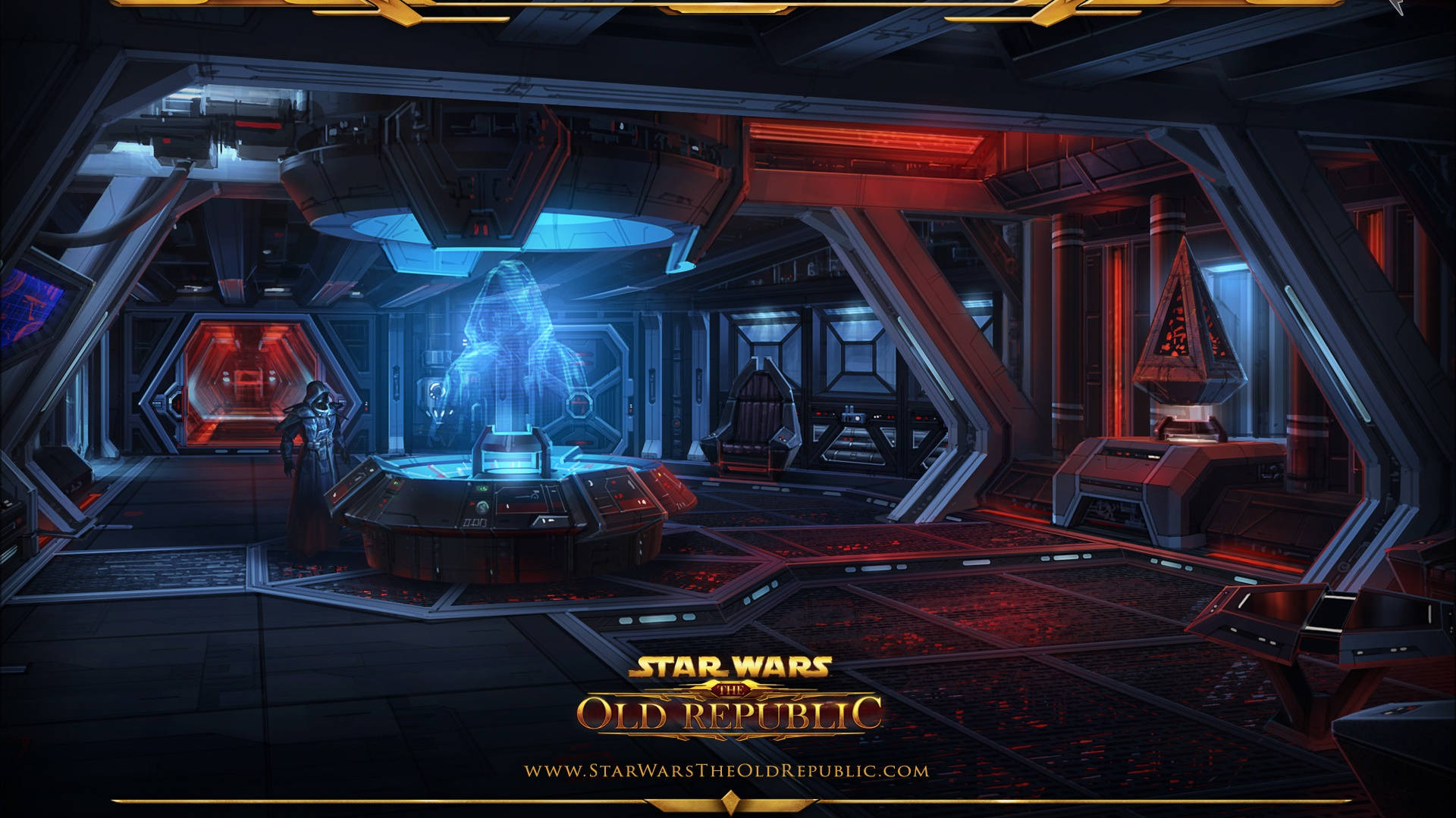 Swtor, starship interior, futuristic sci-fi command room, Full HD Desktop Wallpaper