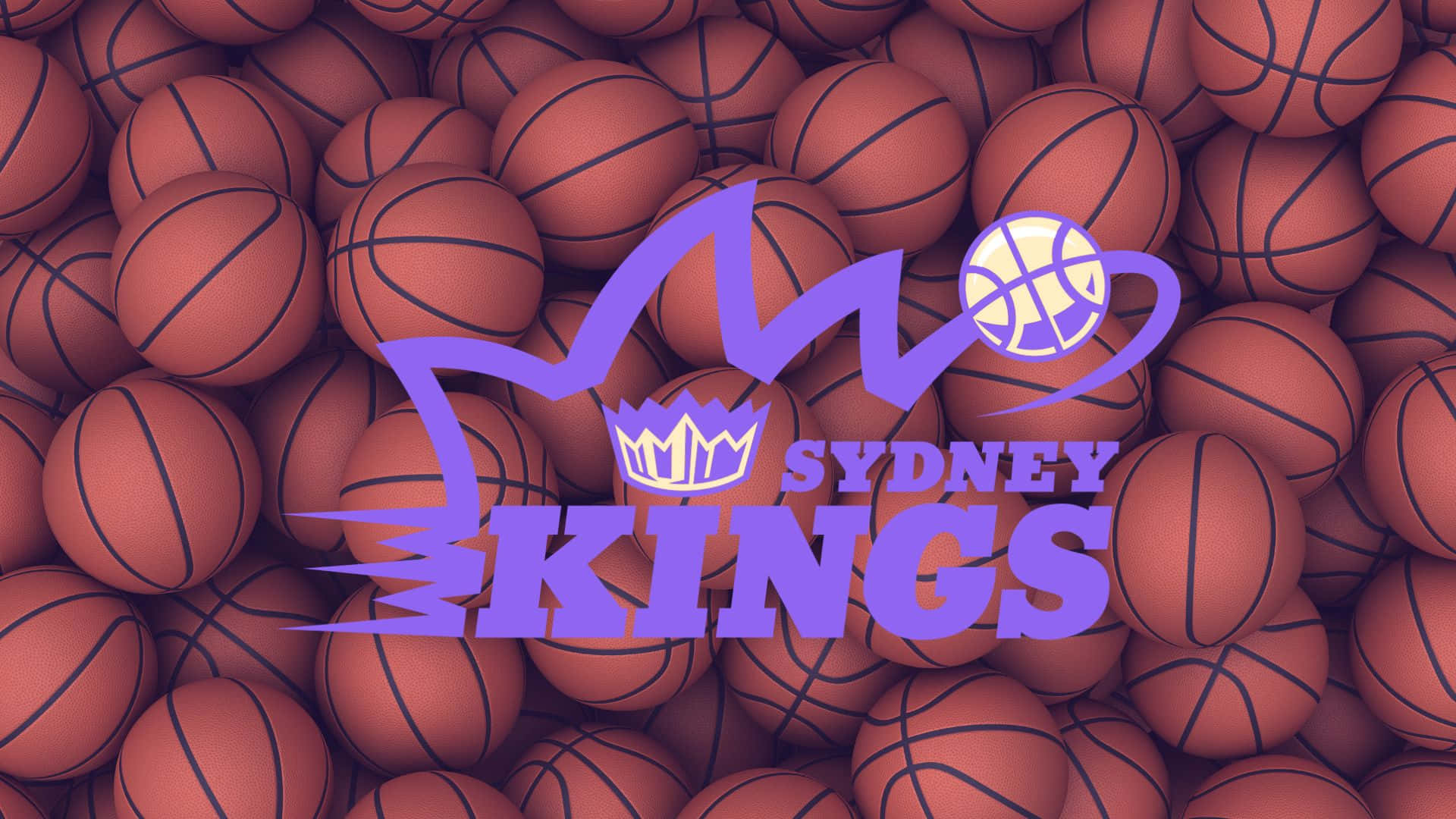 Sydney Kings, purple, orange basketballs, Full HD Desktop Wallpaper