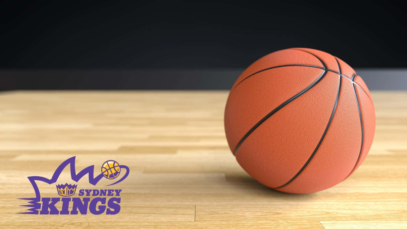 Sydney Kings, orange basketball, wooden court, HD Desktop Wallpaper
