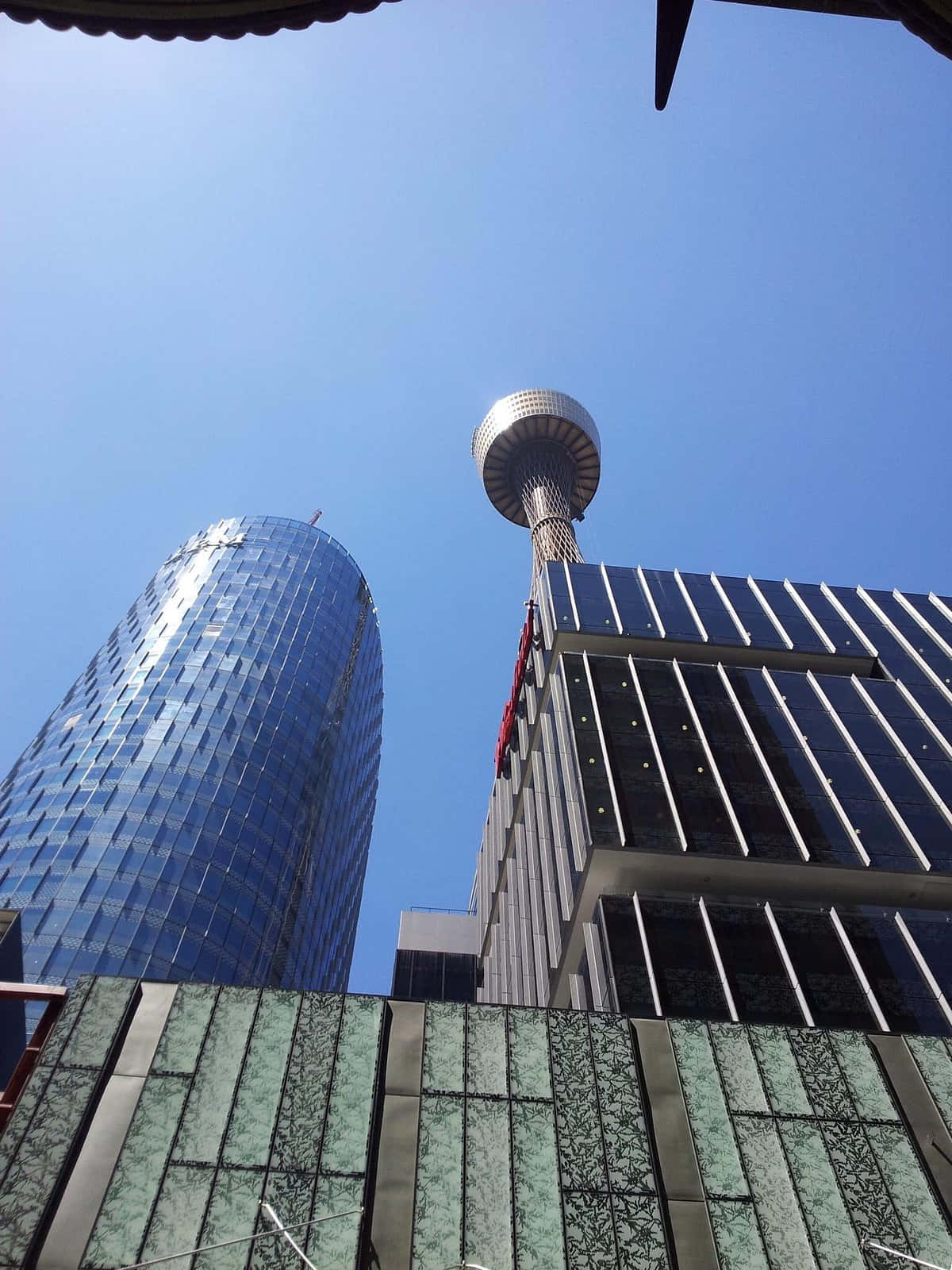 Sydney Tower Eye, modern skyscrapers, clear blue sky, HD Phone Wallpaper