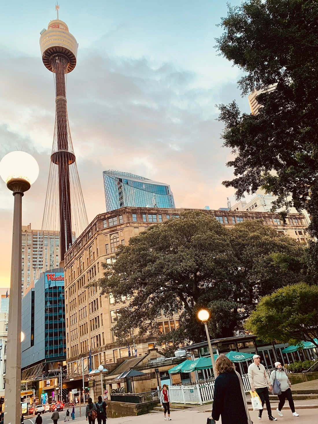 Sydney Tower Eye, dusk, historic buildings, HD Phone Wallpaper