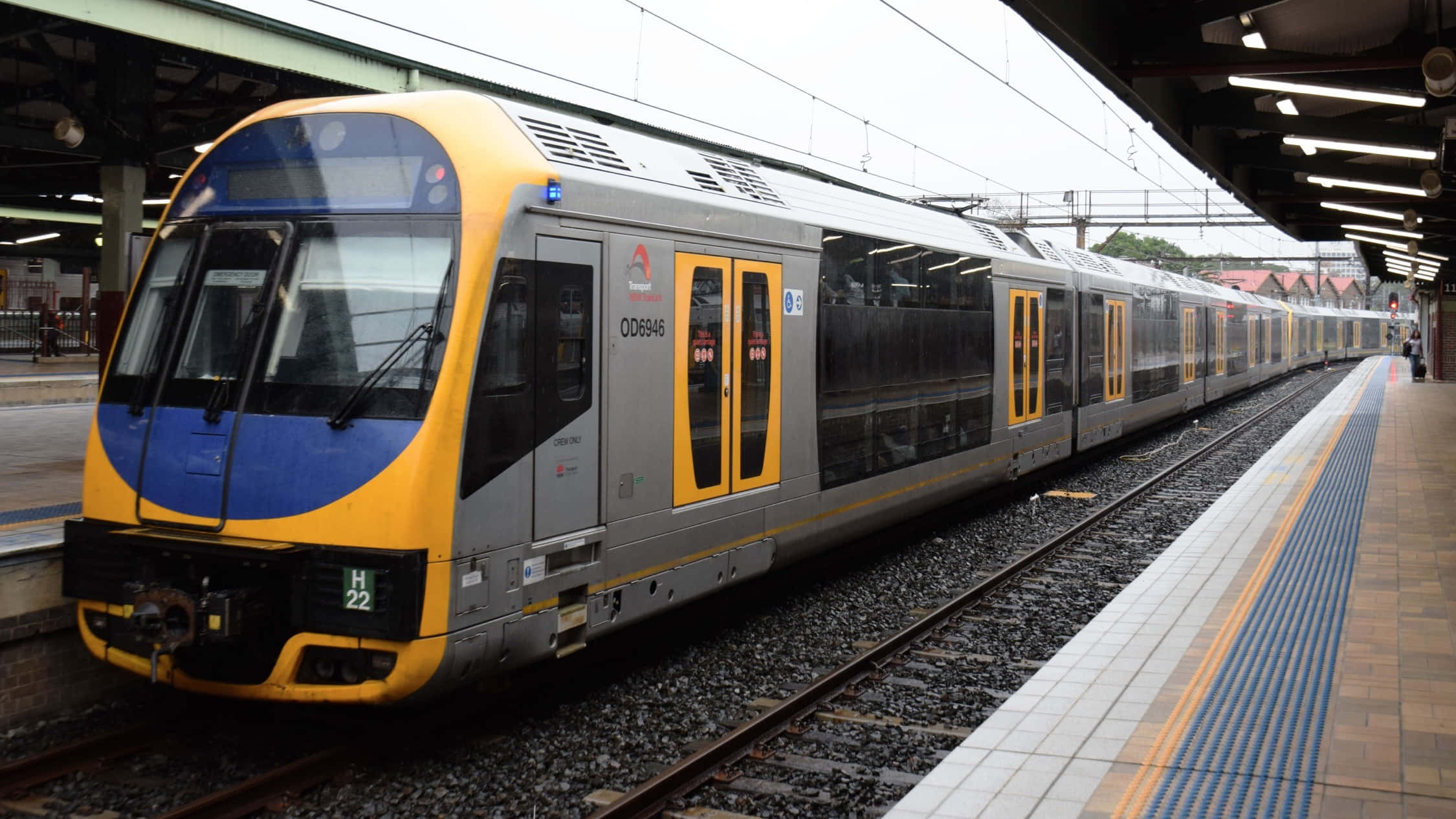 Sydney Trains, yellow, blue, Full HD Desktop Wallpaper