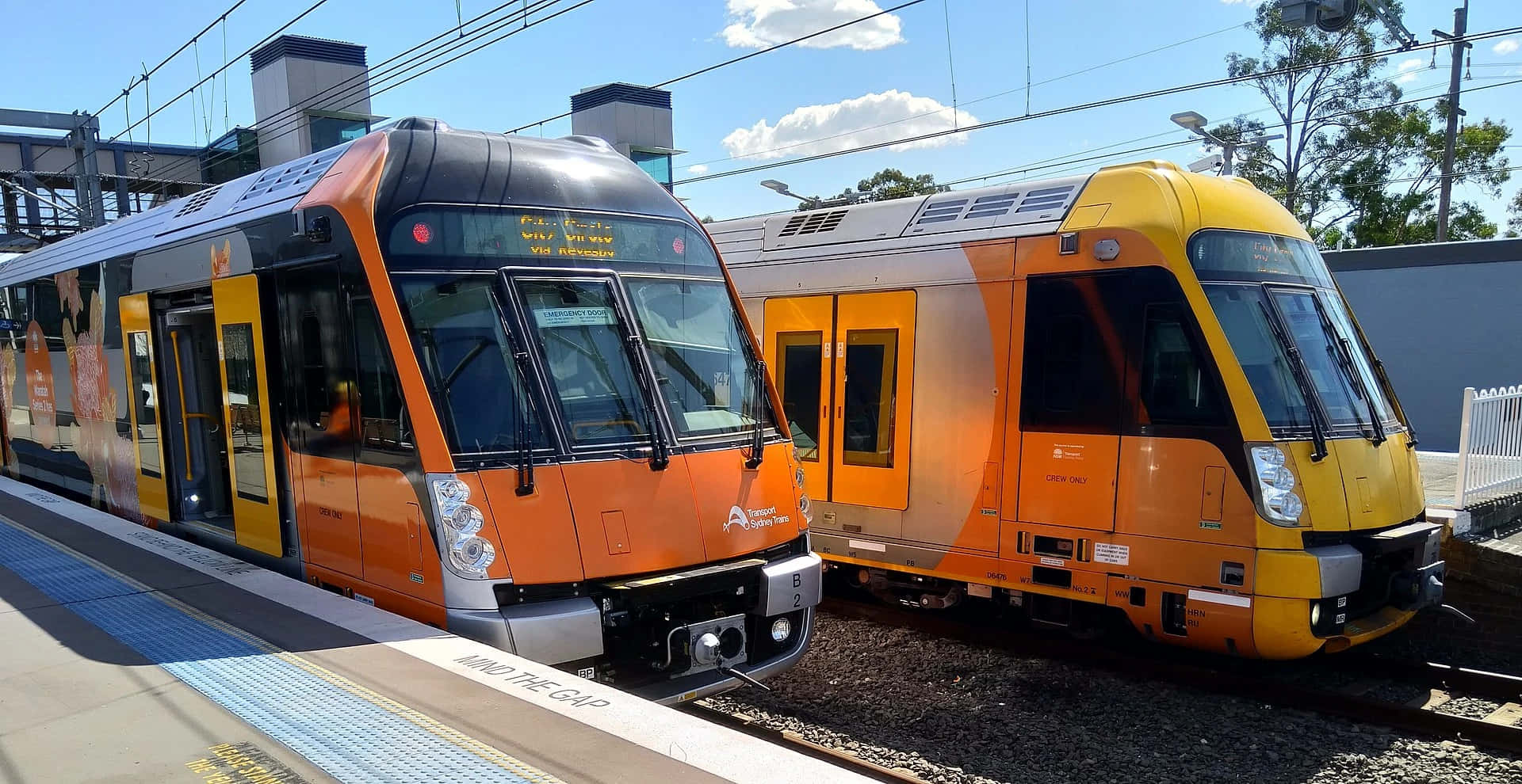 Sydney Trains, orange, yellow, Full HD Desktop Wallpaper