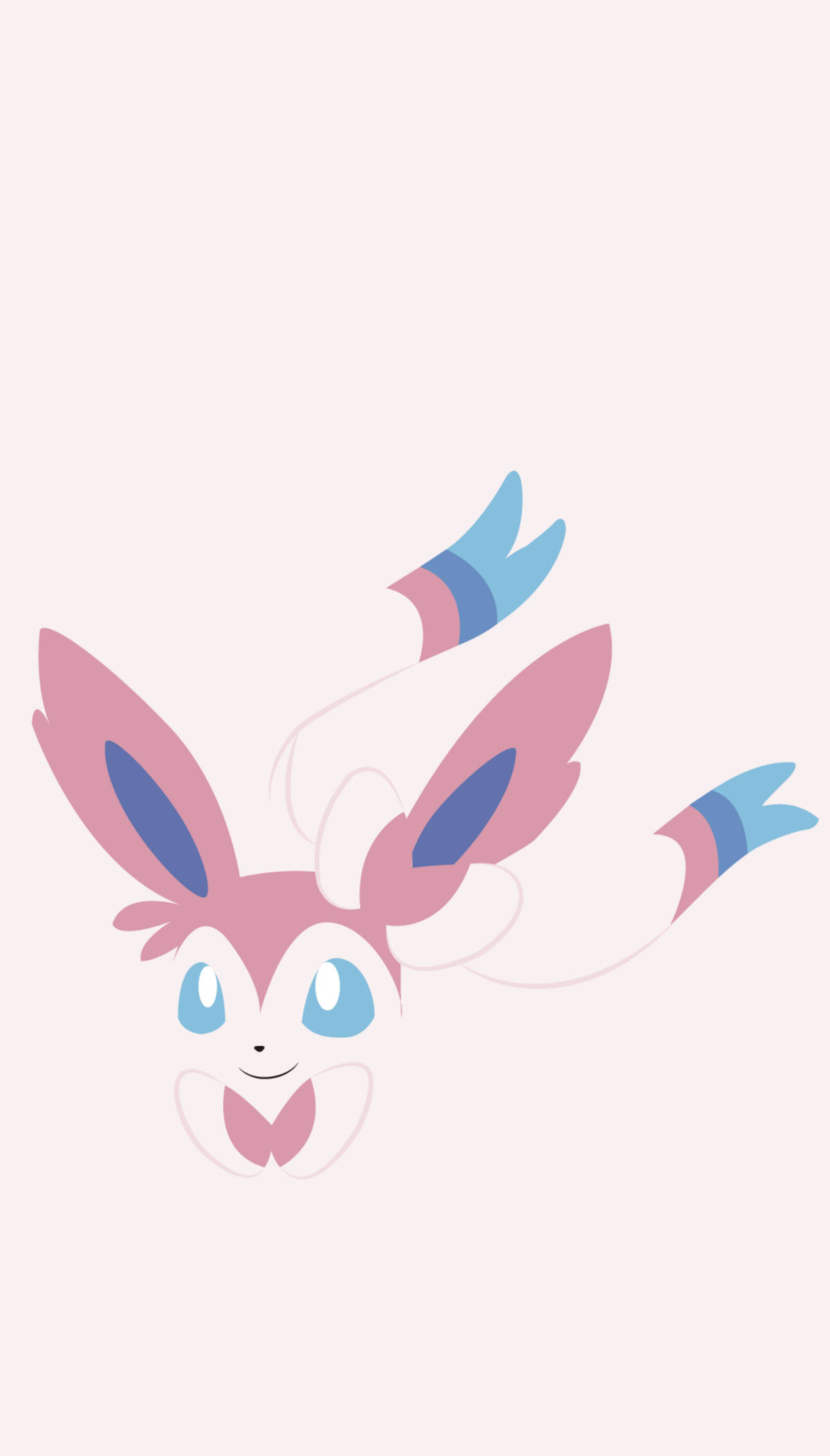Sylveon, white, pink and blue, Full HD Phone Wallpaper