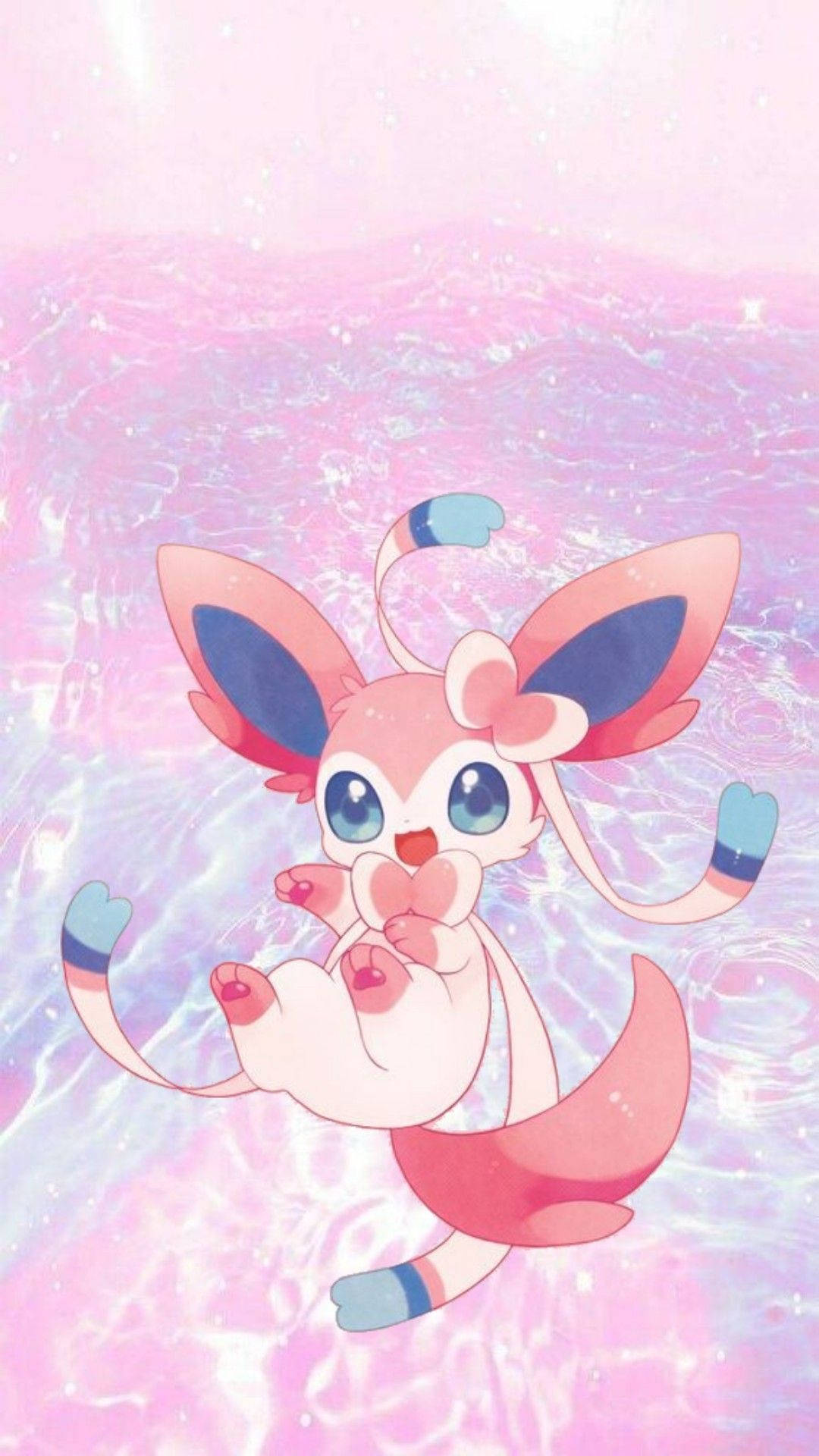 Sylveon, pink, anime fox, Full HD Phone Wallpaper