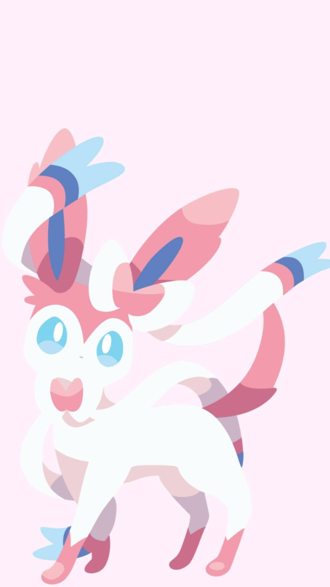 Sylveon, pink, blue, Full HD Phone Wallpaper