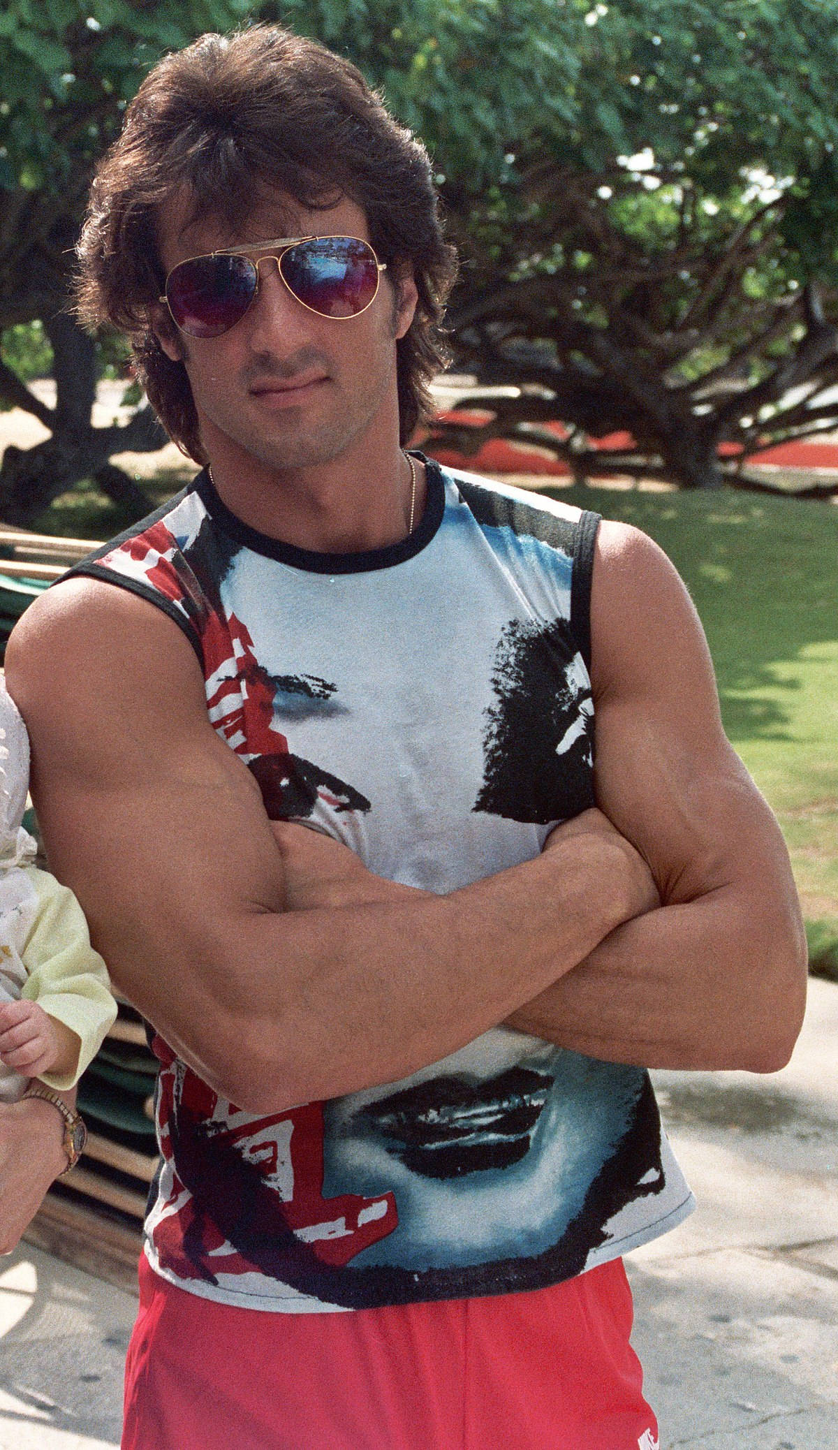 Sylvester Stallone, sleveless shirt, sunglasses, Full HD Phone Wallpaper