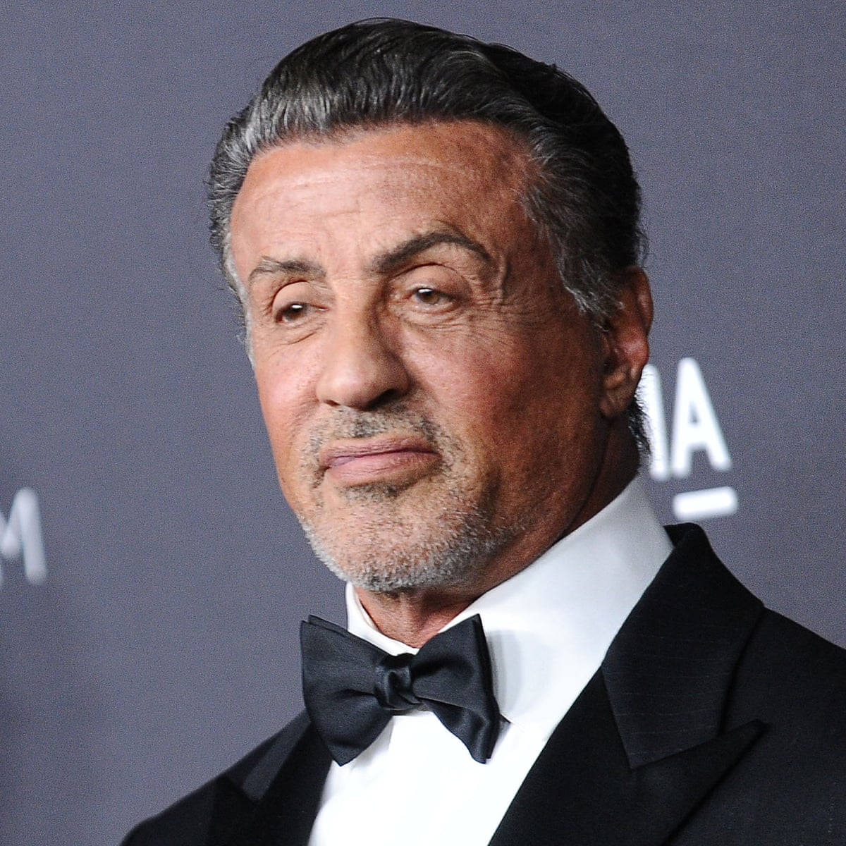 Sylvester Stallone, black tuxedo, bow tie, SD Desktop Wallpaper