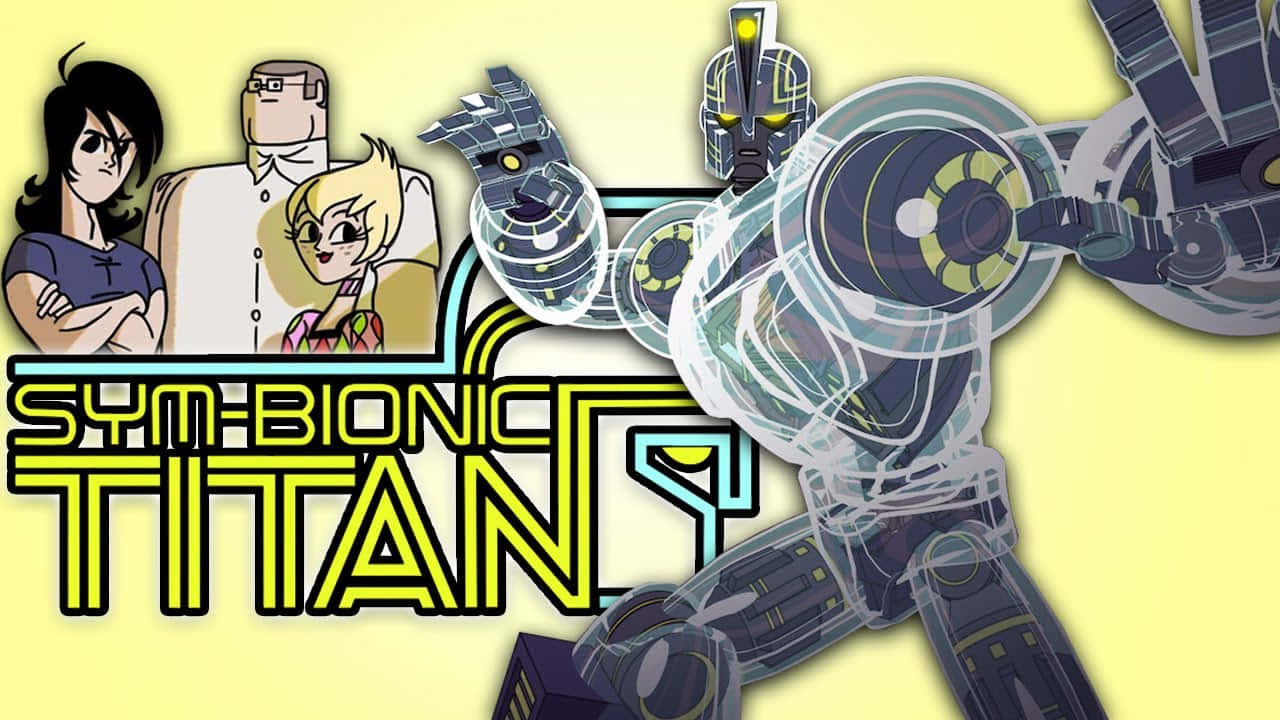 Sym-Bionic Titan, translucent robotic titan, yellow background, HD Desktop Wallpaper