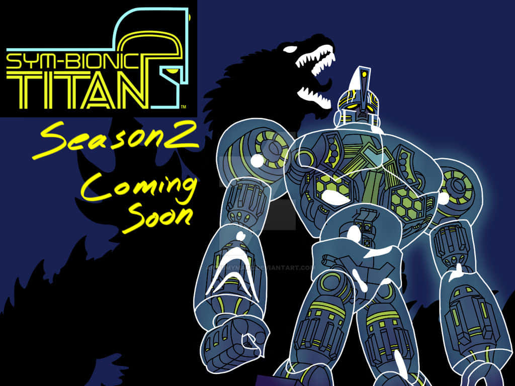 Sym-bionic Titan, glowing blue, yellow, SD Desktop Wallpaper