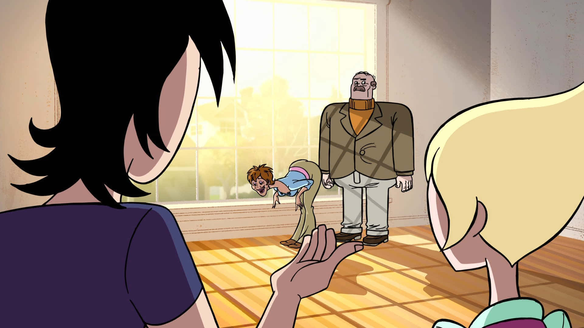 Sym-Bionic Titan, team in action, sunlit room, Full HD Desktop Wallpaper