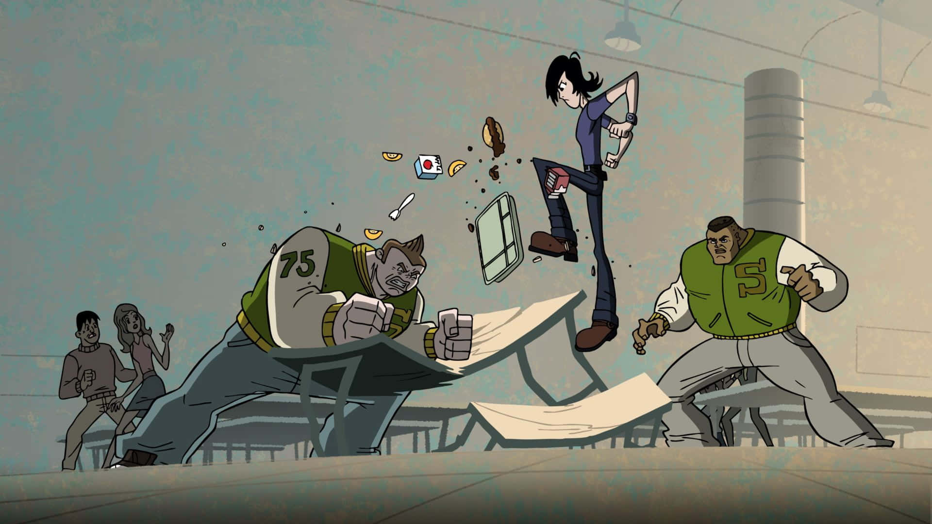Sym-Bionic Titan, cafeteria, school, Full HD Desktop Wallpaper