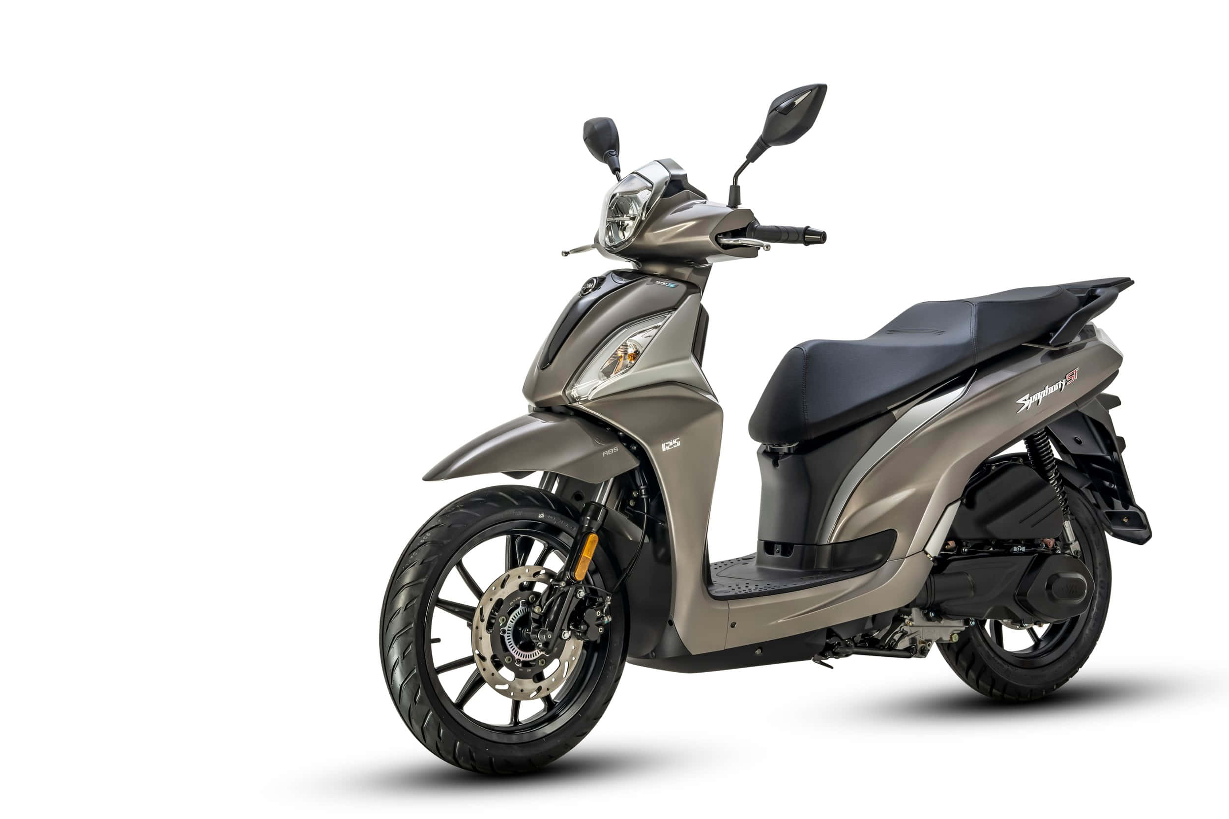S Y M, modern s y m scooter, metallic gray, Full HD Desktop Wallpaper