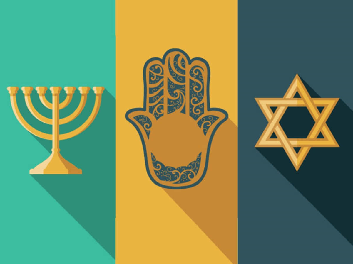 menorah, hamsa, star of david, SD Desktop Wallpaper