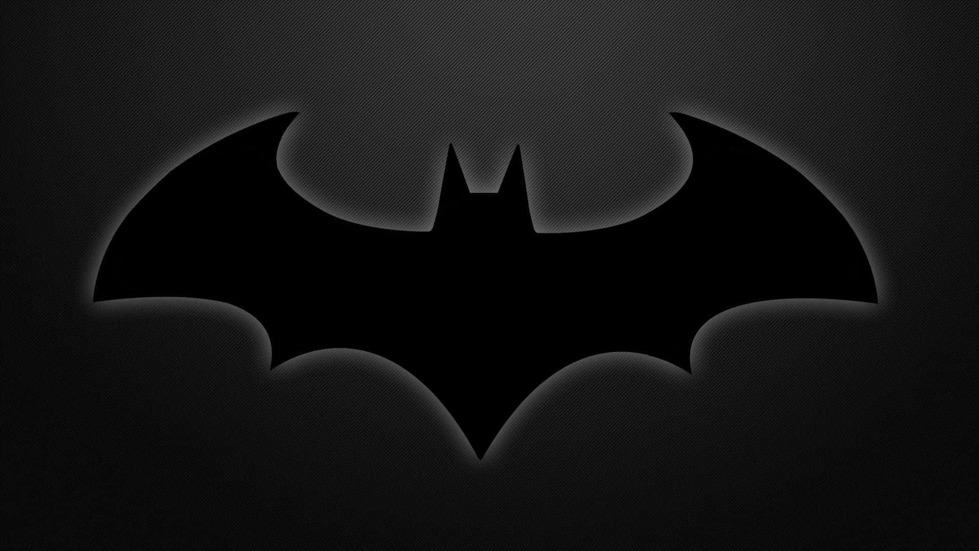Symbol, black bat symbol, textured dark gray background, Full HD Desktop Wallpaper