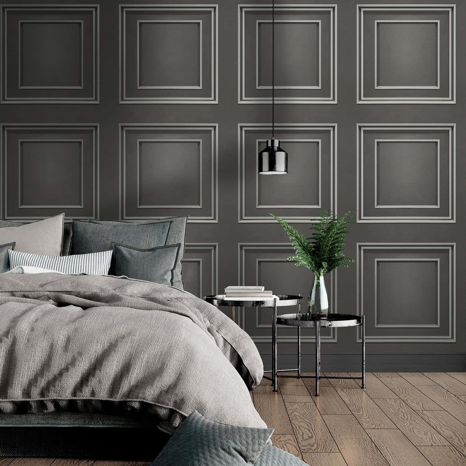 Synthetic, gray wall, dark gray paneled wallpaper, HD Desktop Wallpaper