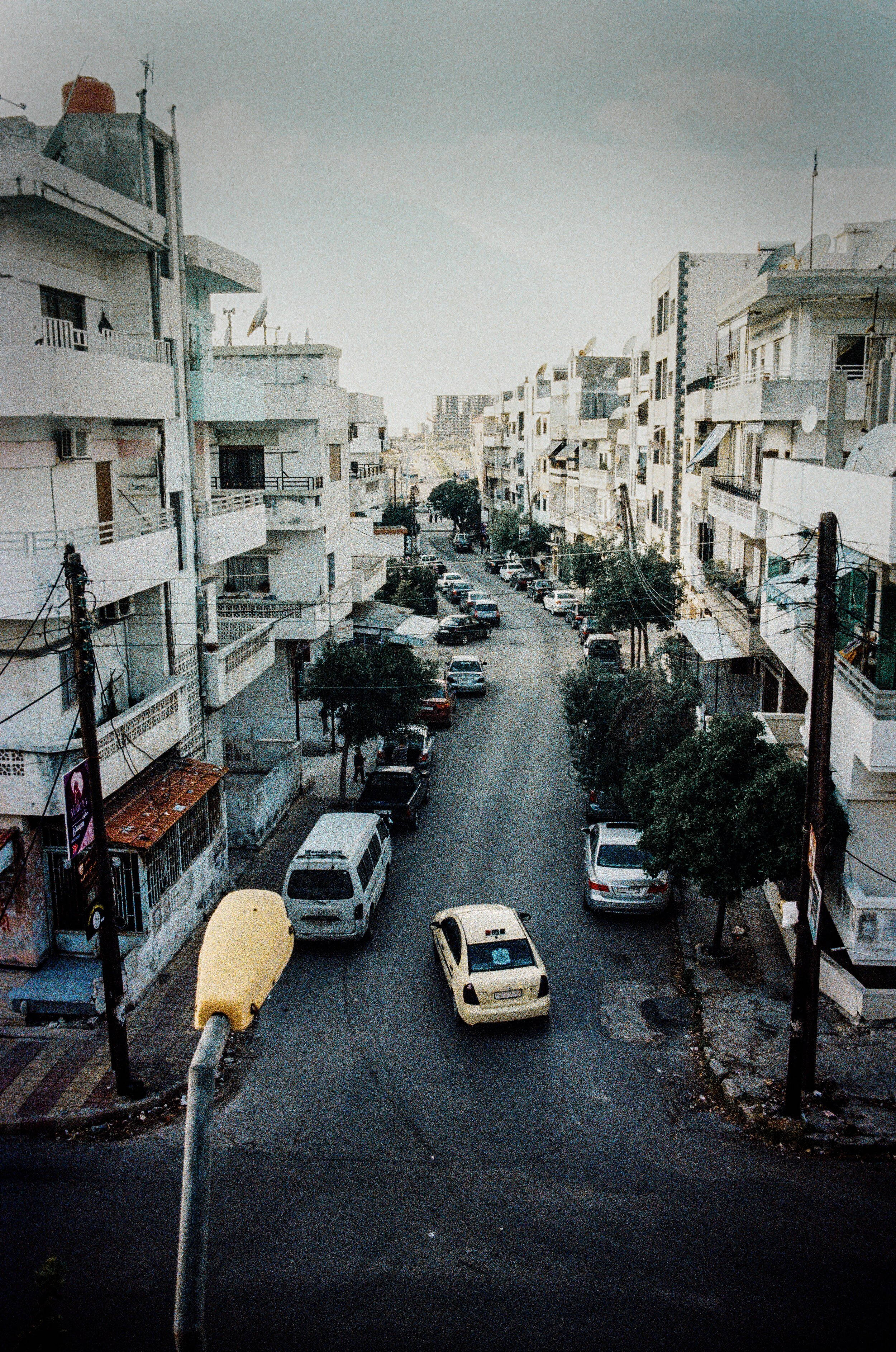 Syria, pre-war, narrow urban street, 2K Phone Wallpaper