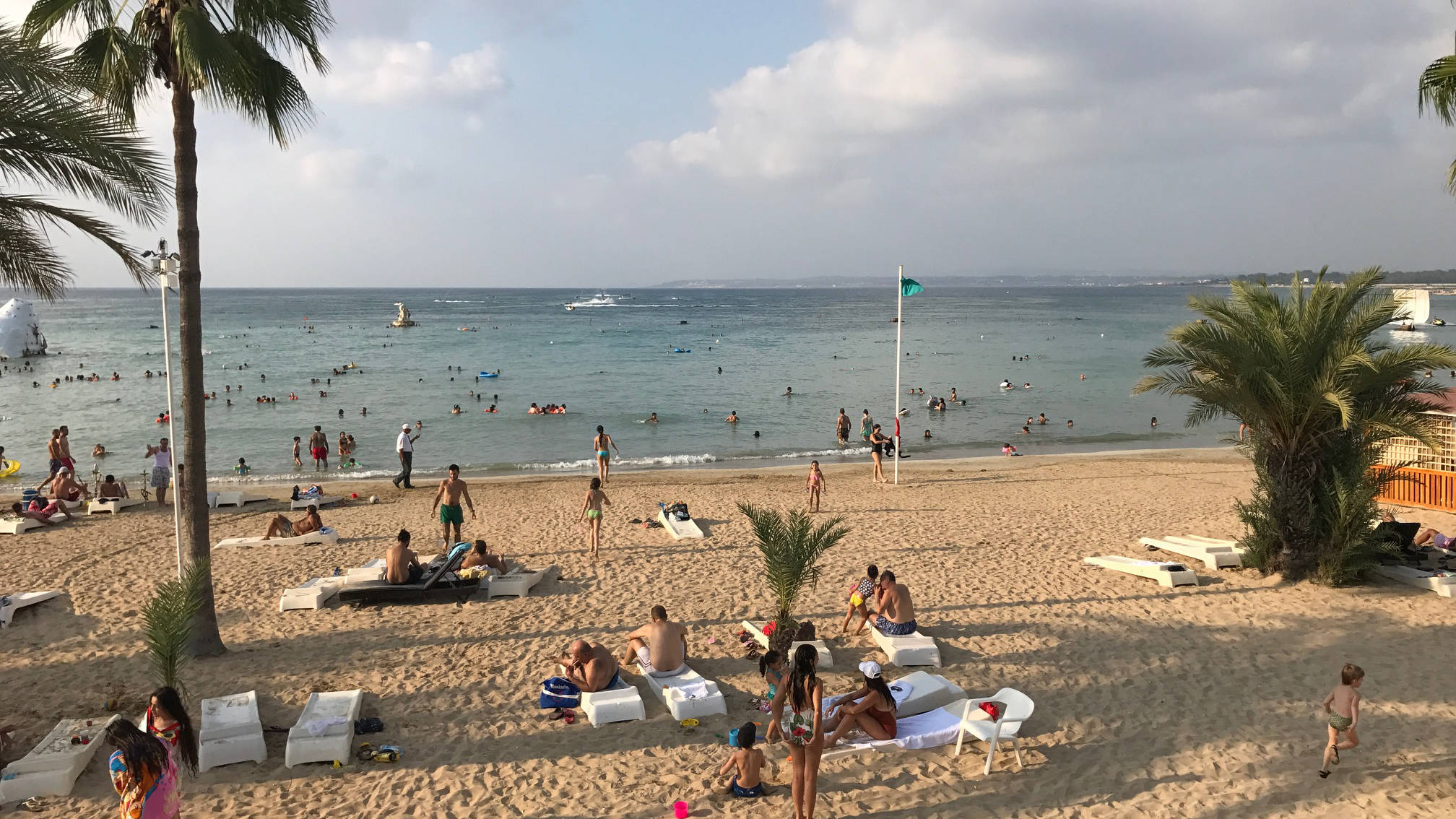 Syria, blue beach, Sunlit beach, Full HD Desktop Wallpaper