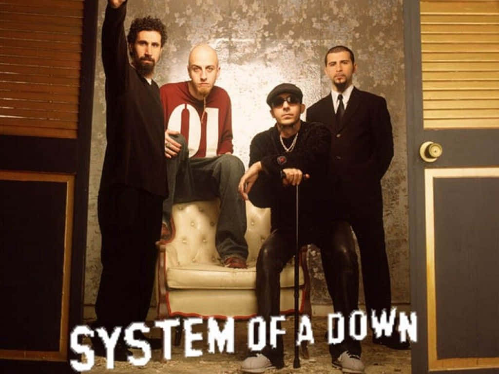 System of a Down, band portrait, dark attire, SD Desktop Wallpaper