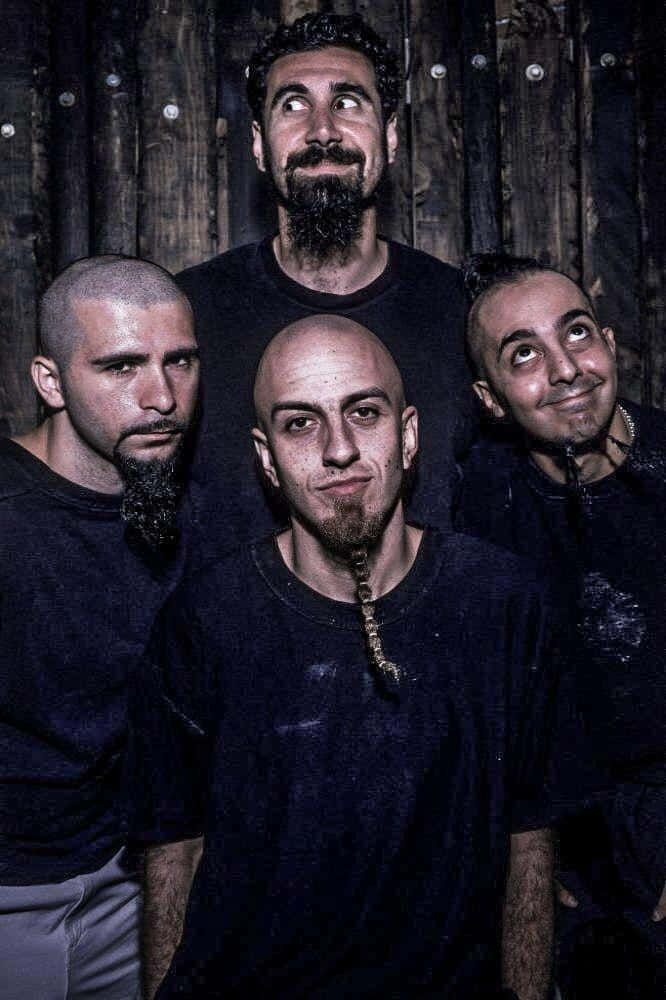 System of a Down, band portrait, four men, SD Phone Wallpaper