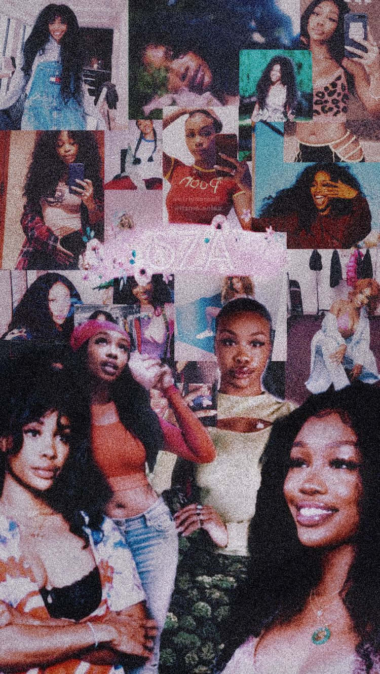 Sza Aesthetic, collage, young women, HD Phone Wallpaper