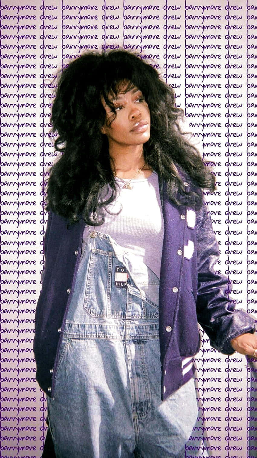 Sza, retro style aesthetic, purple jacket, HD Phone Wallpaper