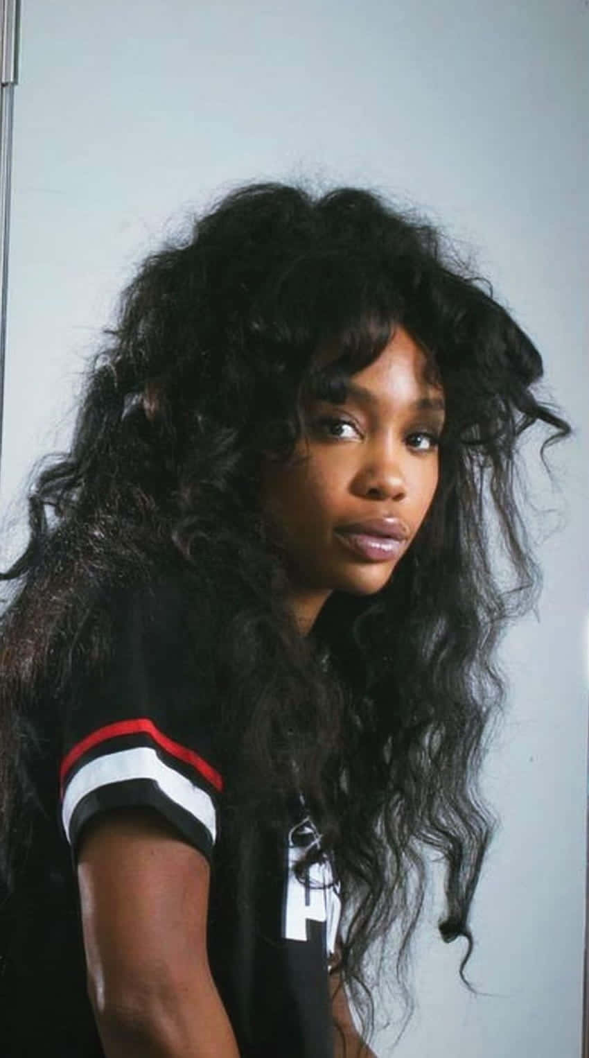 Sza, natural hair aesthetic, voluminous dark curly hair, HD Phone Wallpaper