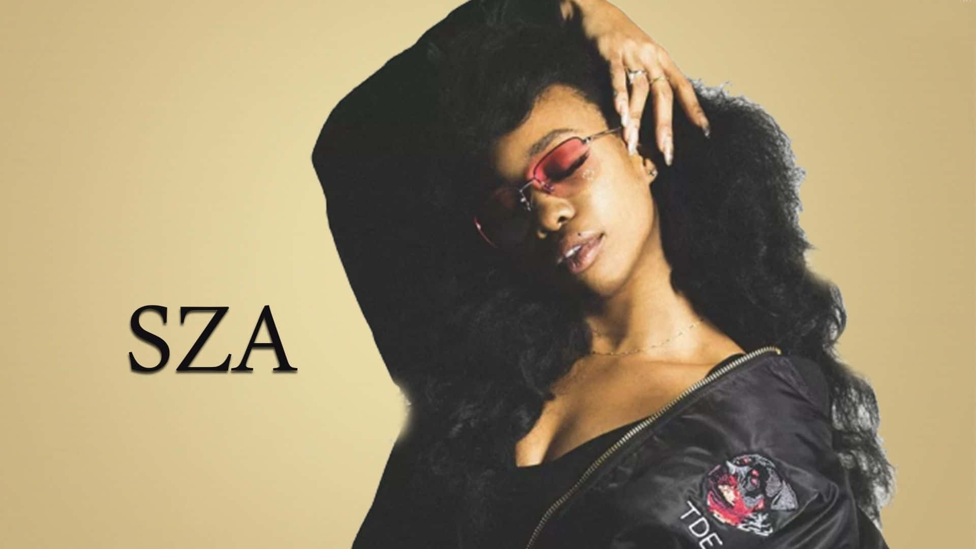 SZA, red sunglasses, black bomber jacket, Full HD Desktop Wallpaper