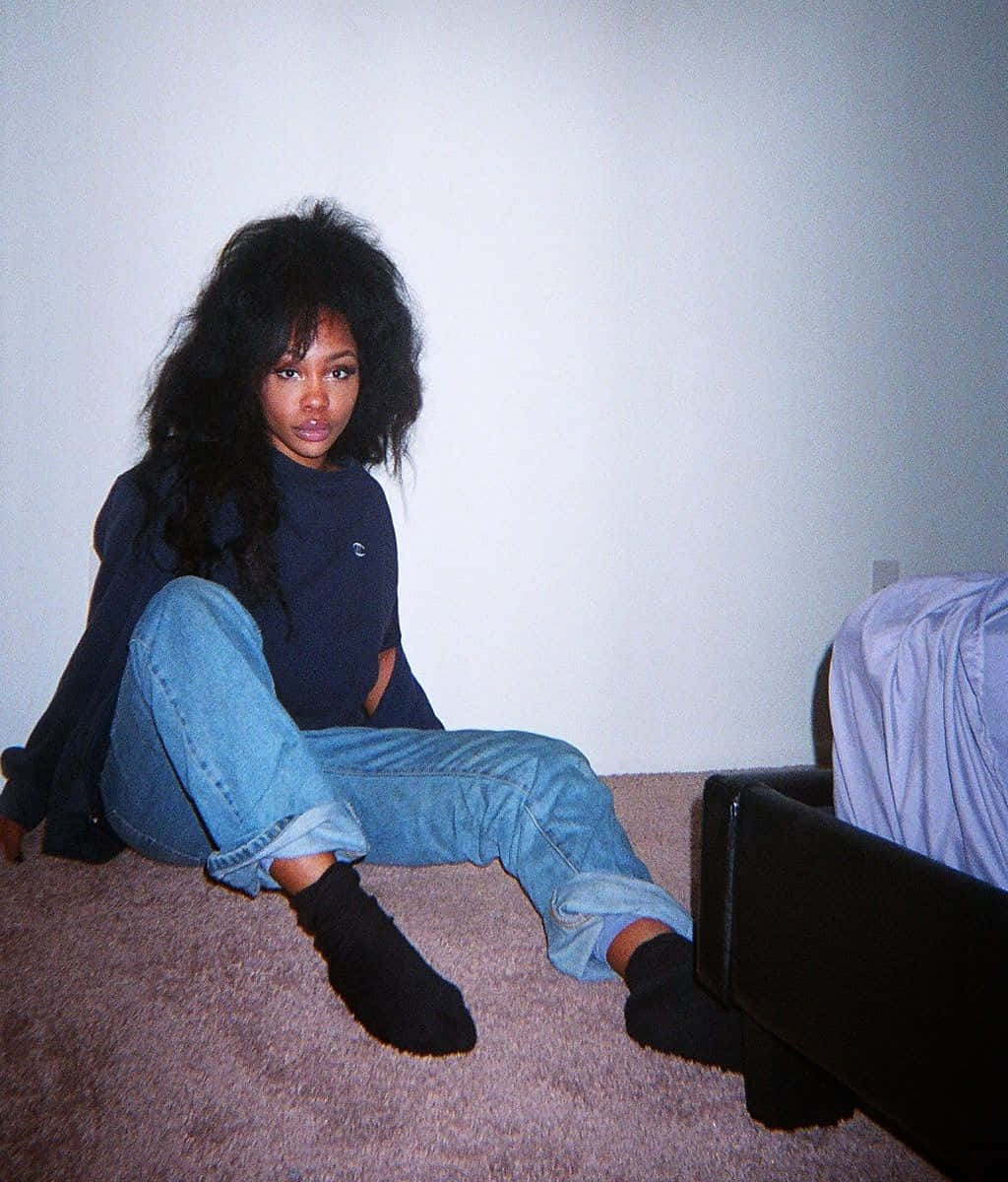 SZA, bedroom, carpeted floor, SD Phone Wallpaper