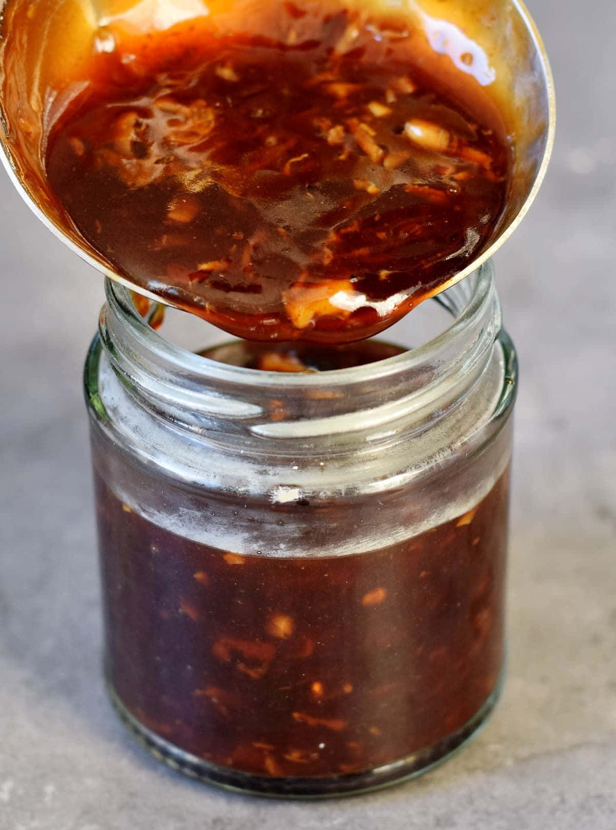 Szechuan Sauce, metal ladle, glass jar, HD Phone Wallpaper