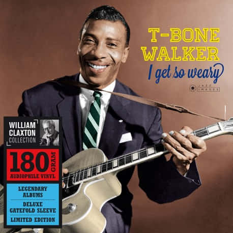 T-Bone Walker, guitar, warm brown backdrop, SD Desktop Wallpaper