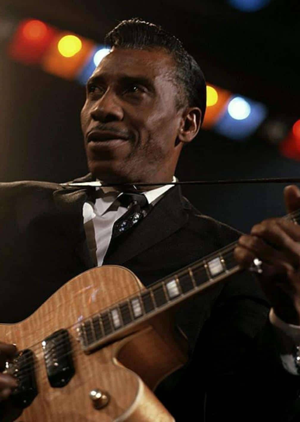 T-Bone Walker, sunburst electric guitar, jazz guitarist, HD Phone Wallpaper