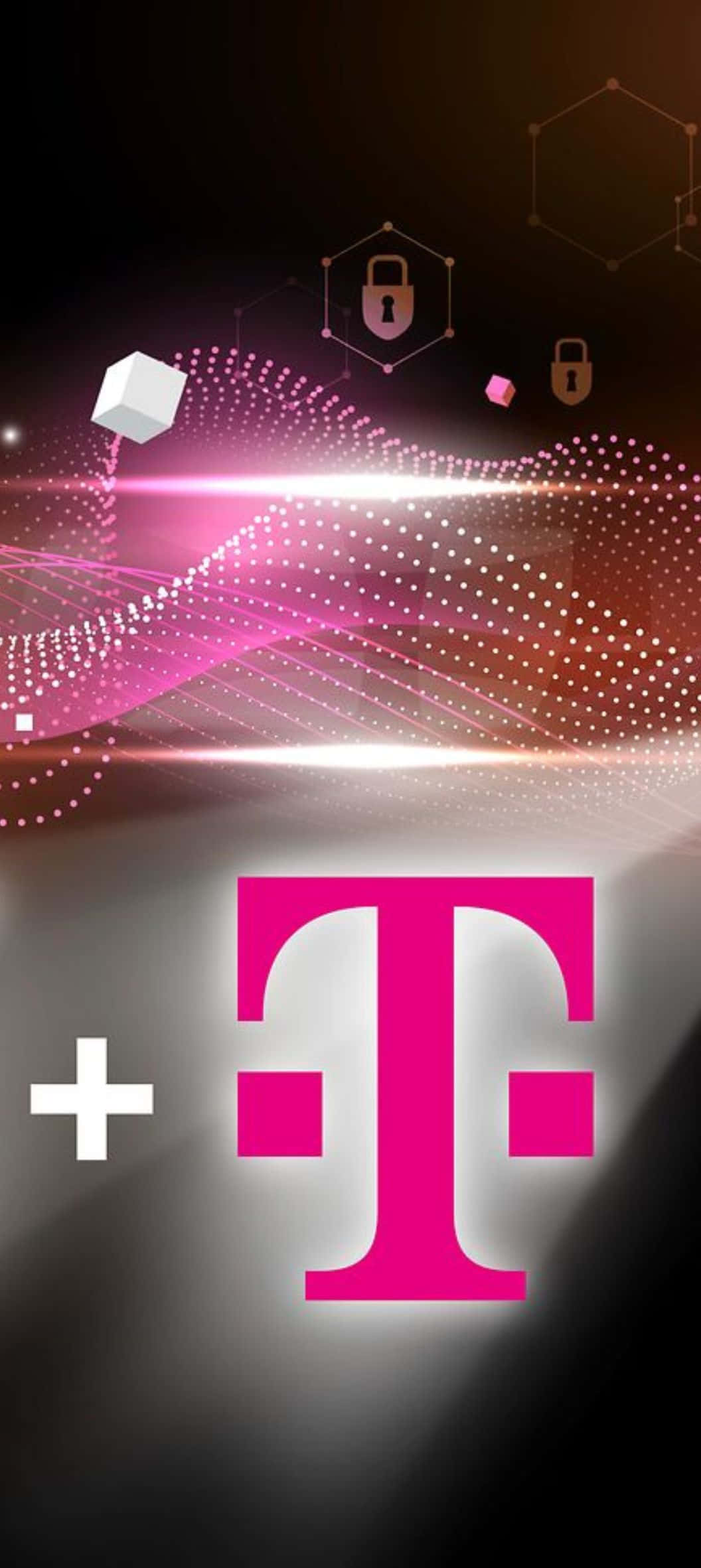 T Mobile, pink T mobile logo, dark background, Full HD Phone Wallpaper