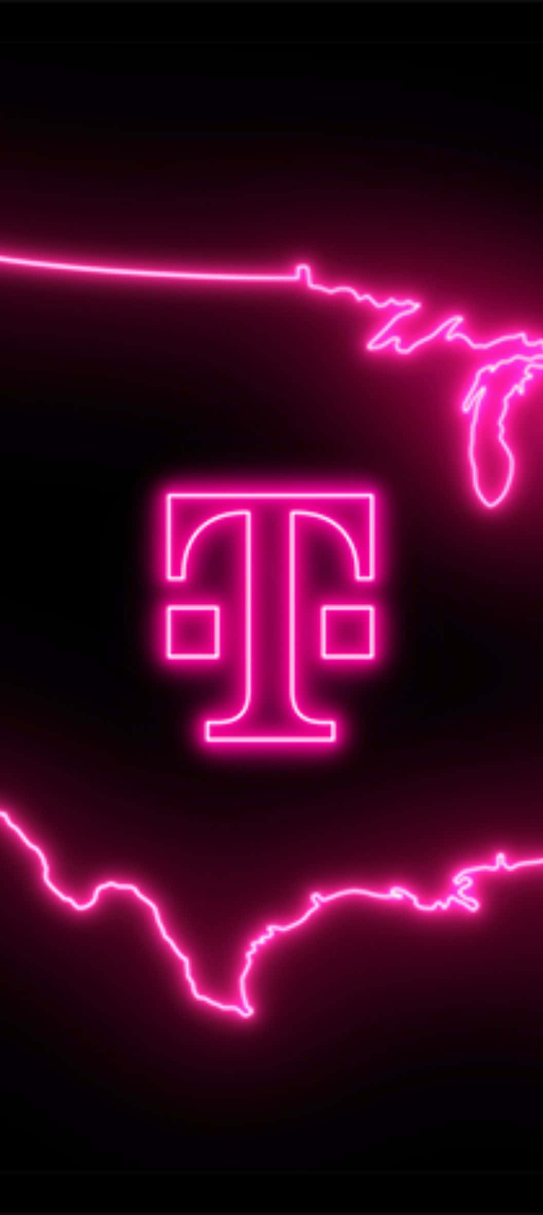 T Mobile, neon glow logo, pink neon, Full HD Phone Wallpaper
