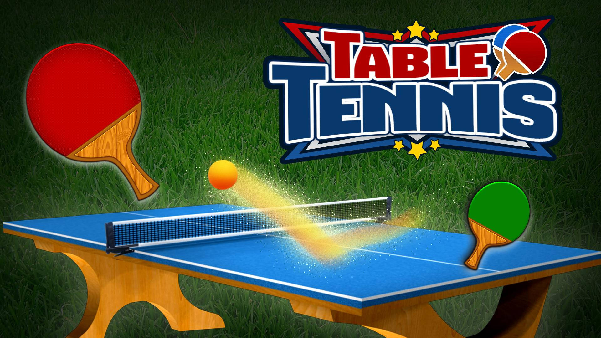 funky table tennis poster, vibrant digital illustration, table tennis game, Full HD Desktop Wallpaper