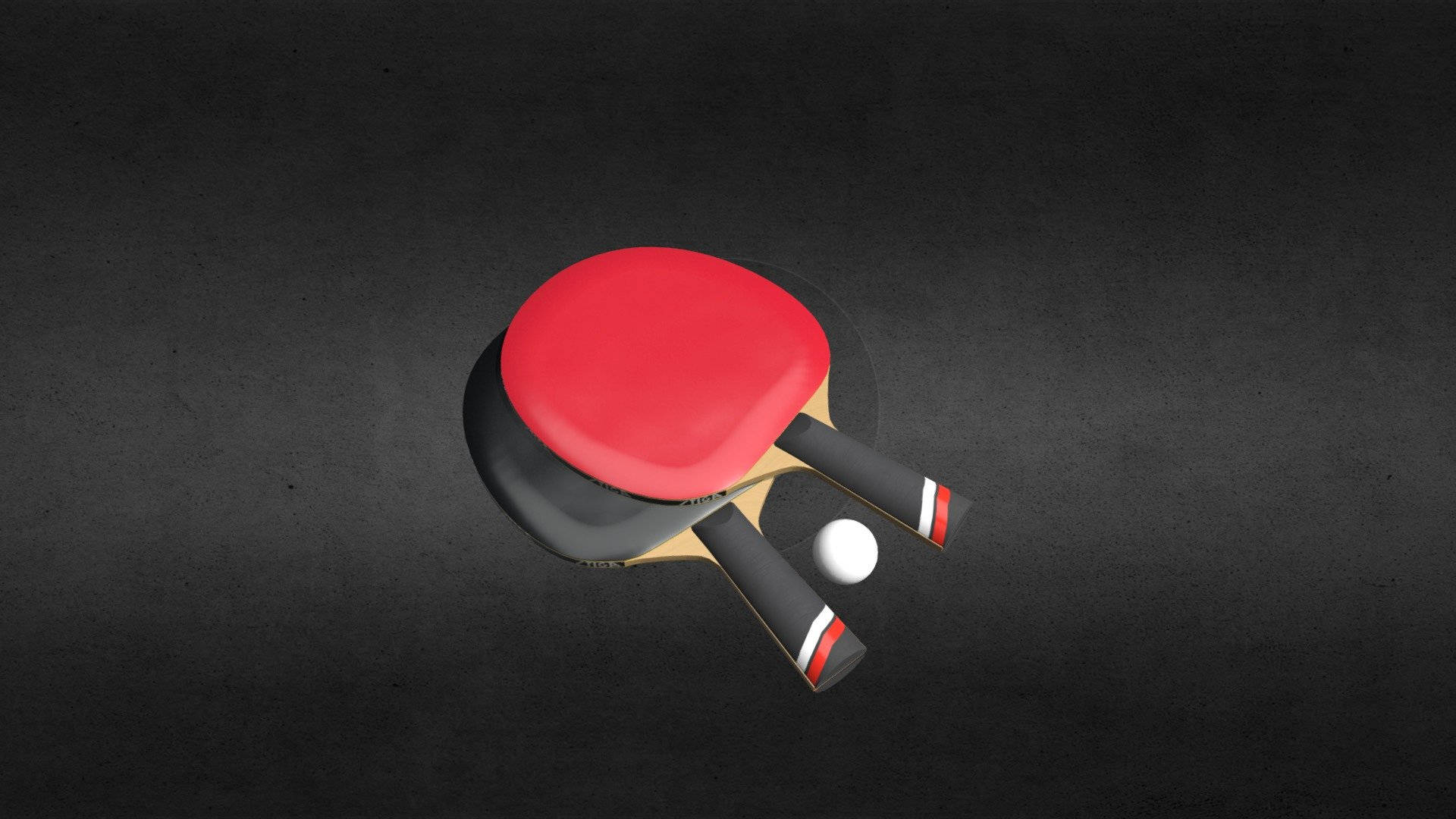 table tennis, 3d, red and black rubber grips, Full HD Desktop Wallpaper