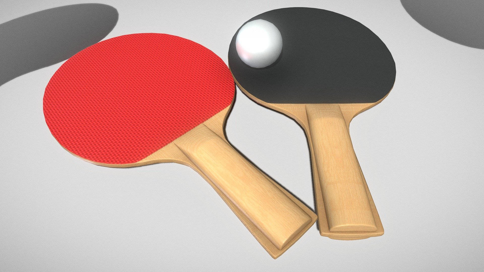 table tennis racket, ping pong paddles, red and black rubber faces, Full HD Desktop Wallpaper