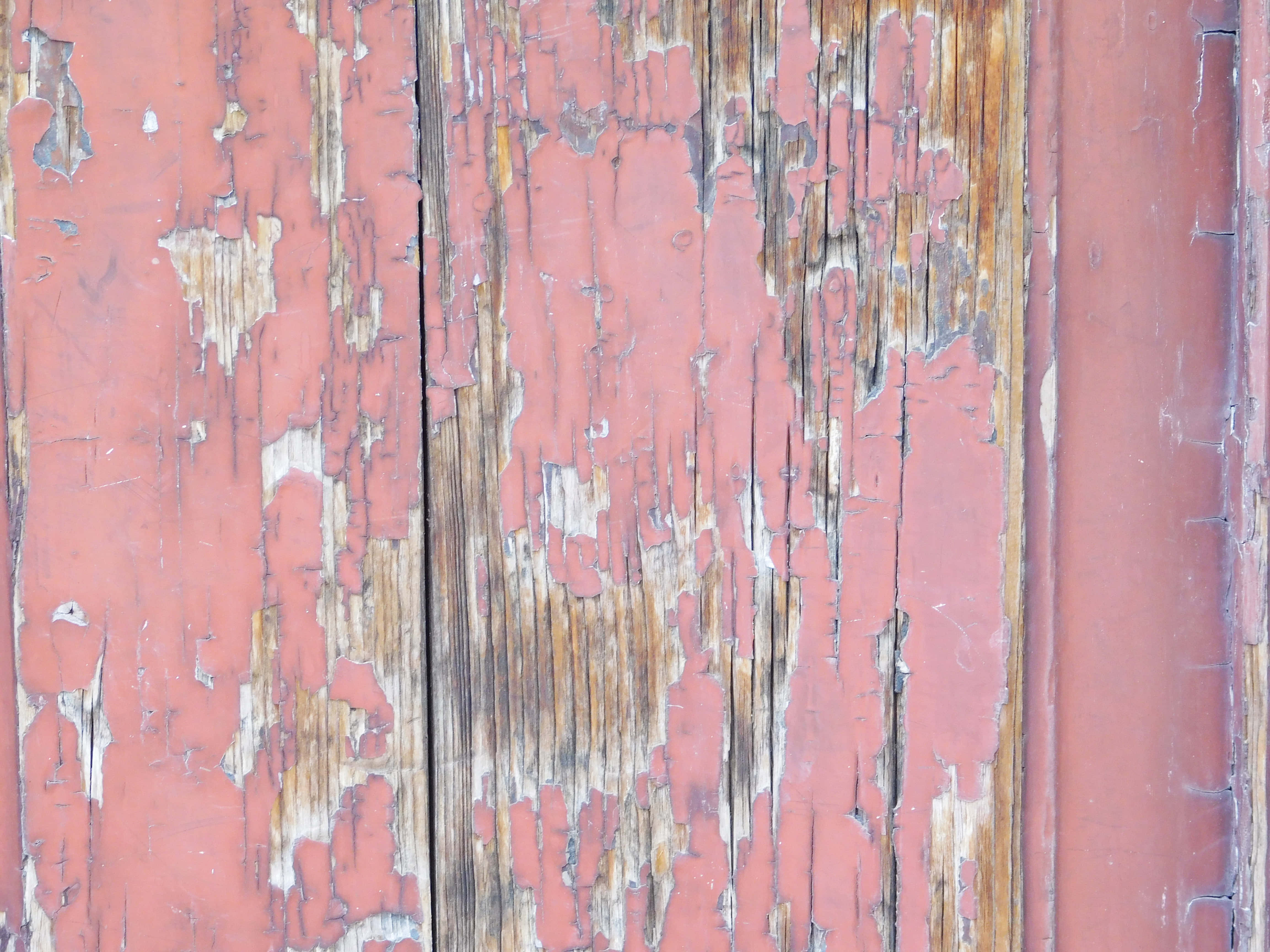 wood texture, weathered red painted wooden planks, peeling paint, 4K Desktop Wallpaper