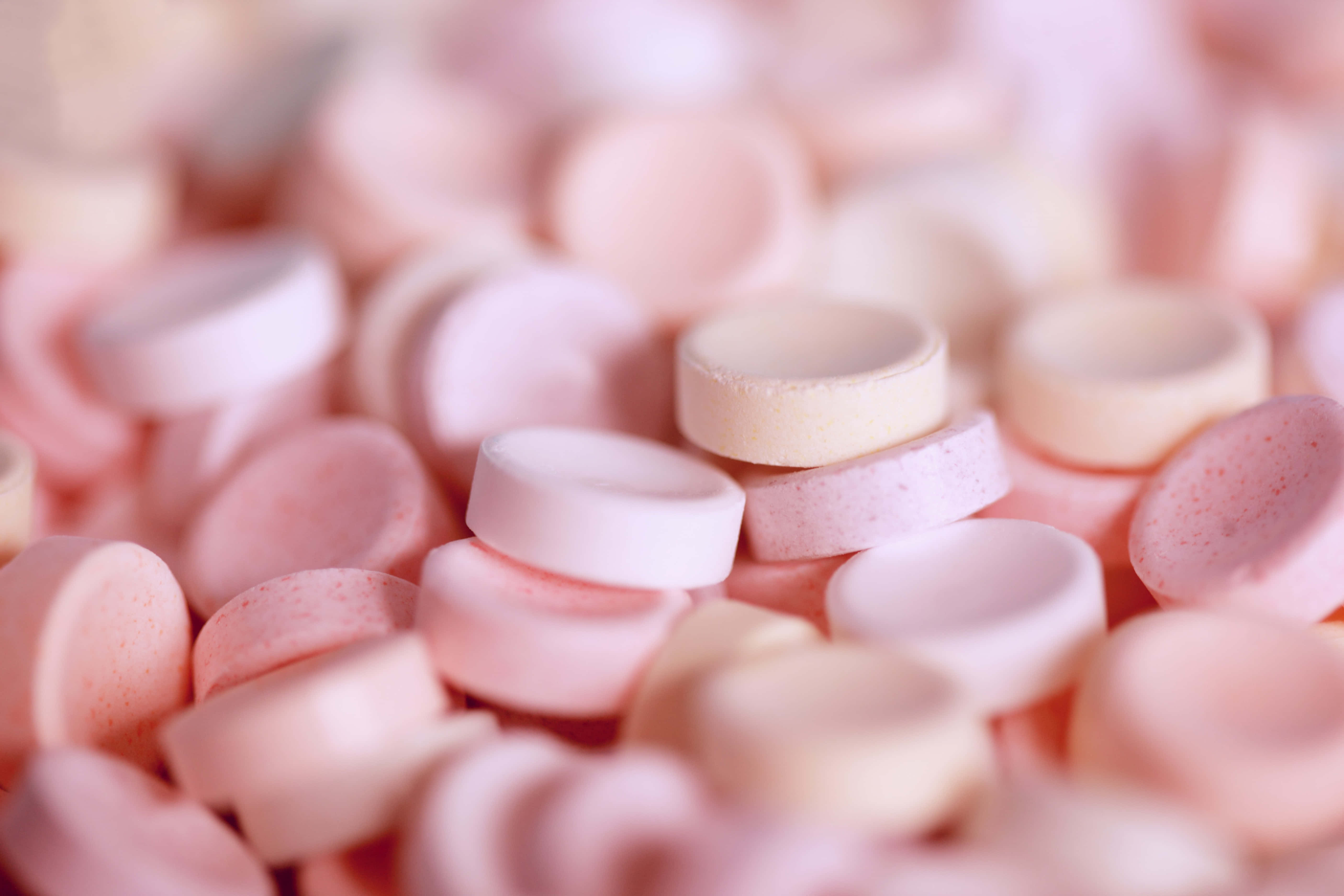 candy aesthetic, pastel pink, white, 5K Desktop Wallpaper