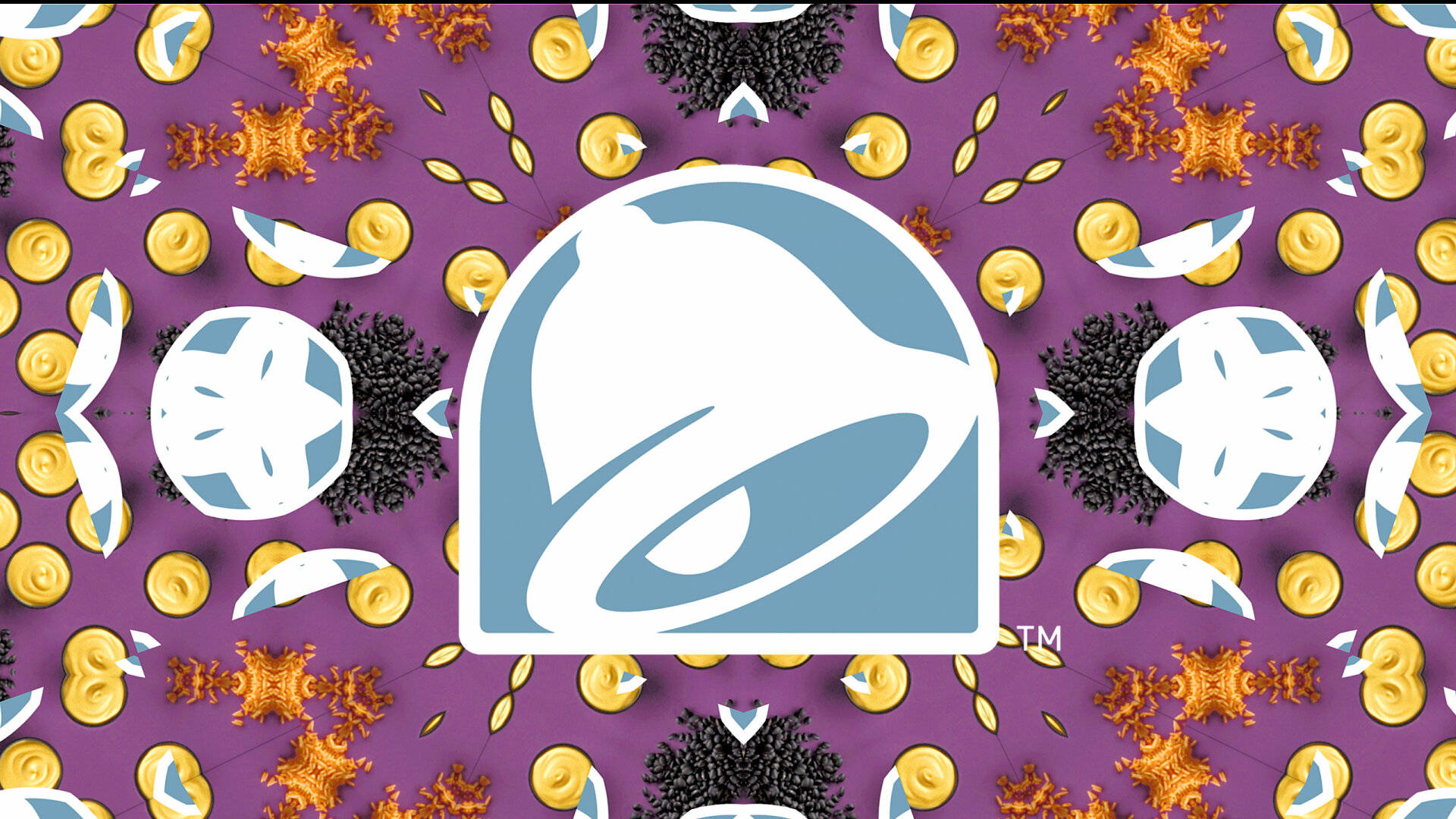Taco Bell, vibrant purple, gold coins, Full HD Desktop Wallpaper