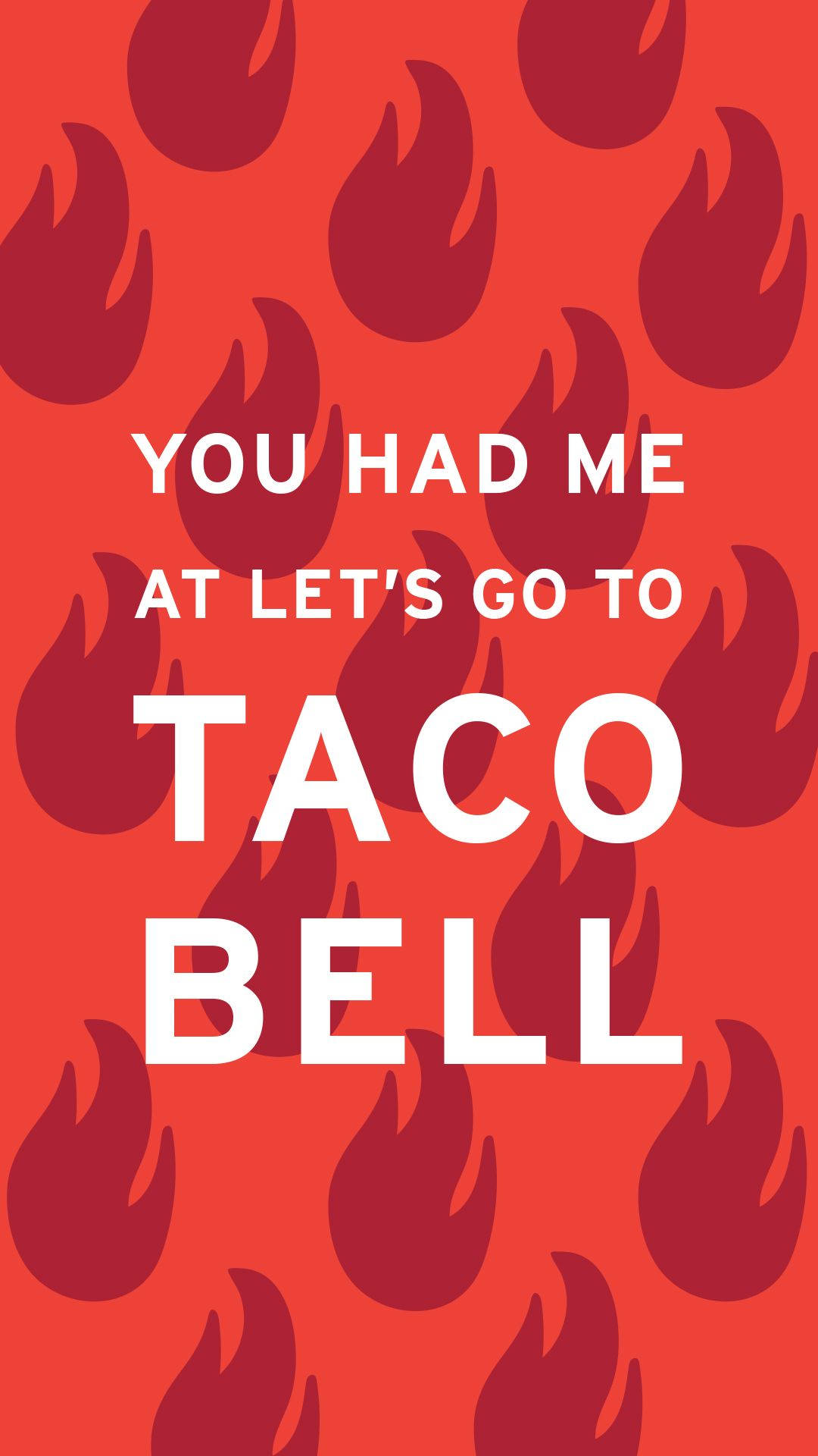 Taco Bell, fiery red background, flame shapes, Full HD Phone Wallpaper