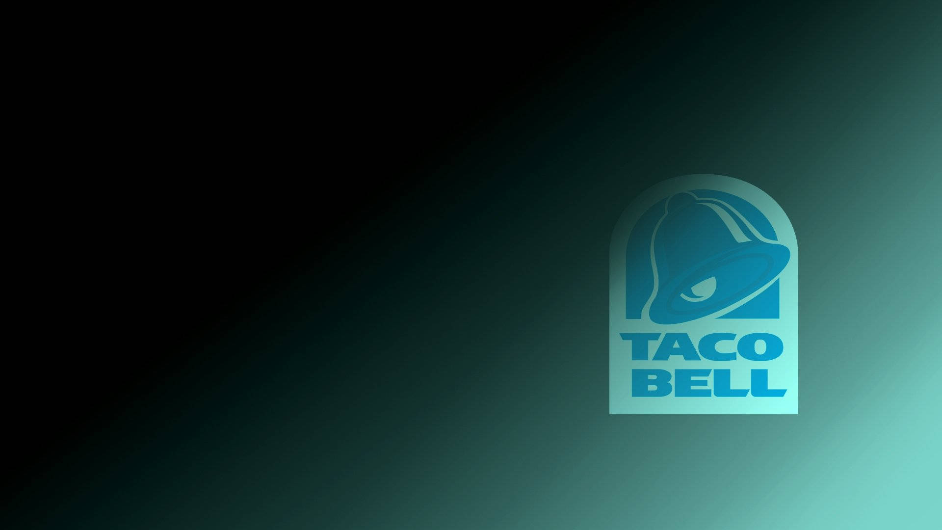 Taco Bell, teal, glows, Full HD Desktop Wallpaper