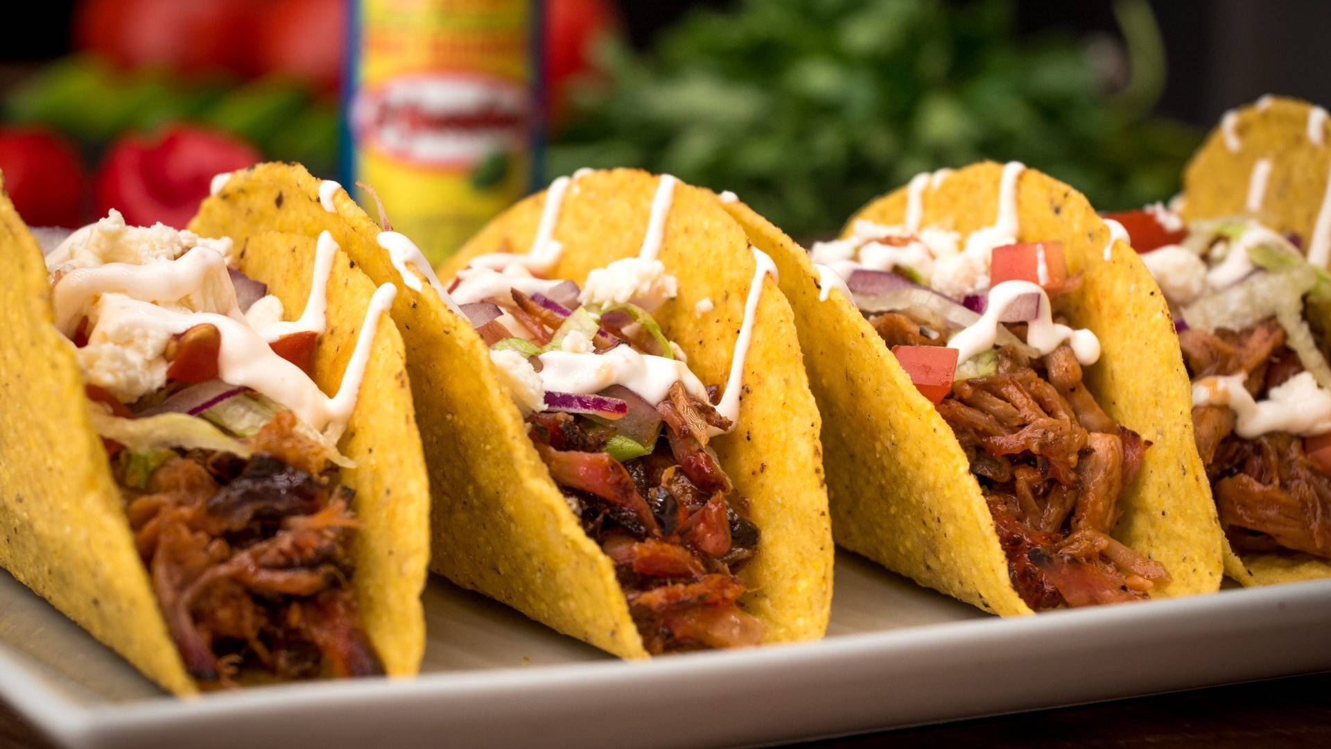 tacos al pastor, yellow tortillas, golden corn tacos, Full HD Desktop Wallpaper
