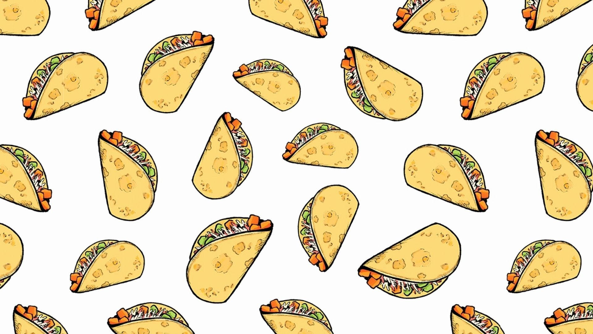 taco, cartoon-style tacos, cheese, Full HD Desktop Wallpaper