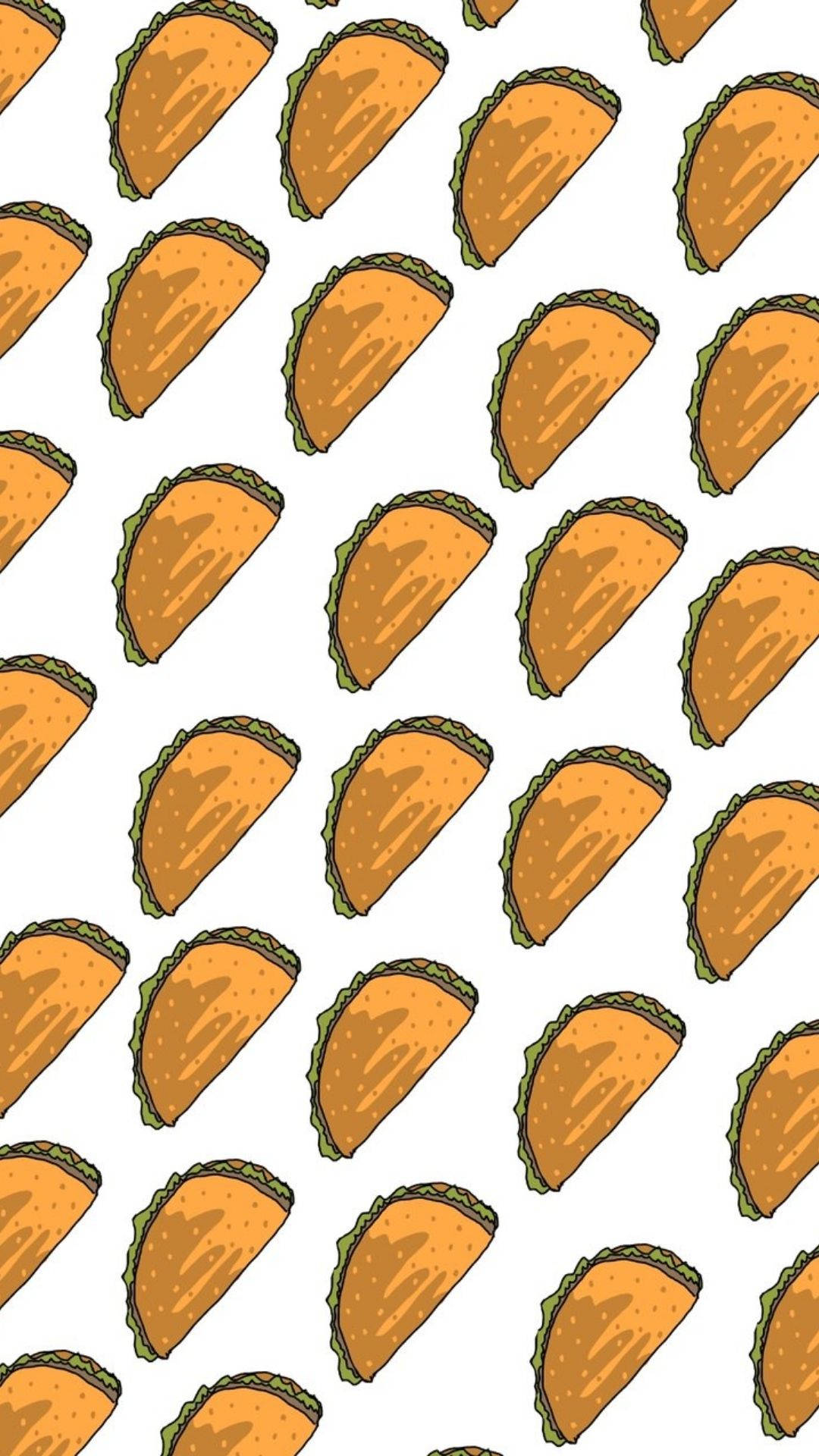 animated tiny tacos, cartoon-style tacos, green lettuce, Full HD Phone Wallpaper